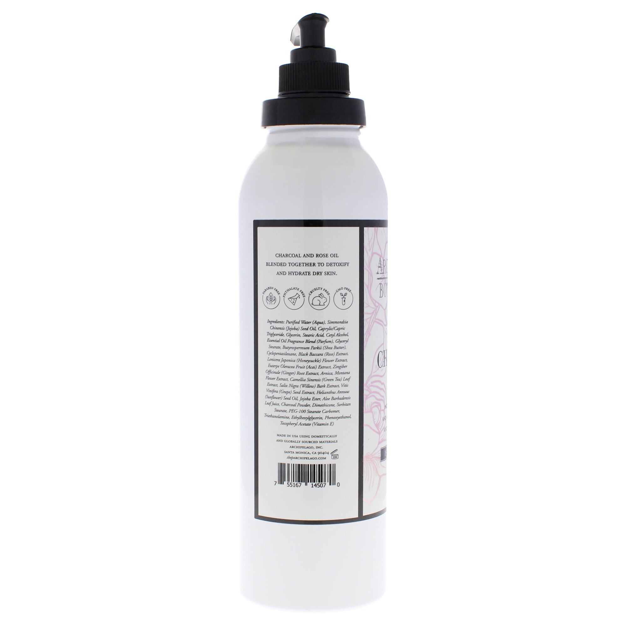 Body Lotion - Charcoal Rose by Archipelago Botanicals for Unisex - 18 oz Lotion, See Description, alternate image number 2