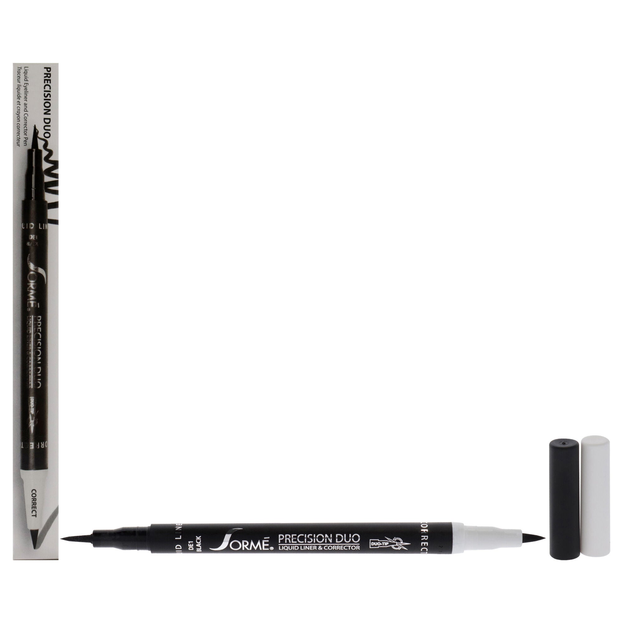 Precision Duo Liquid Eyeliner - DE1 Black by Sorme Cosmetics for Women - 0.54 oz Eyeliner, See Description, hi-res image number 0