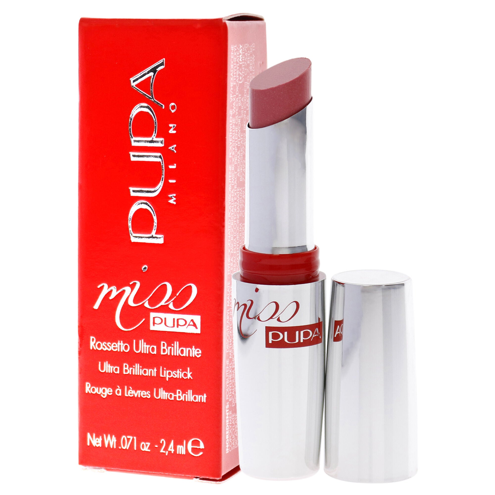 Miss Pupa Ultra Brilliant Lipstick - 101 Nude Rose by Pupa Milano for Women - 0.071 oz Lipstick, See Description, alternate image number 2