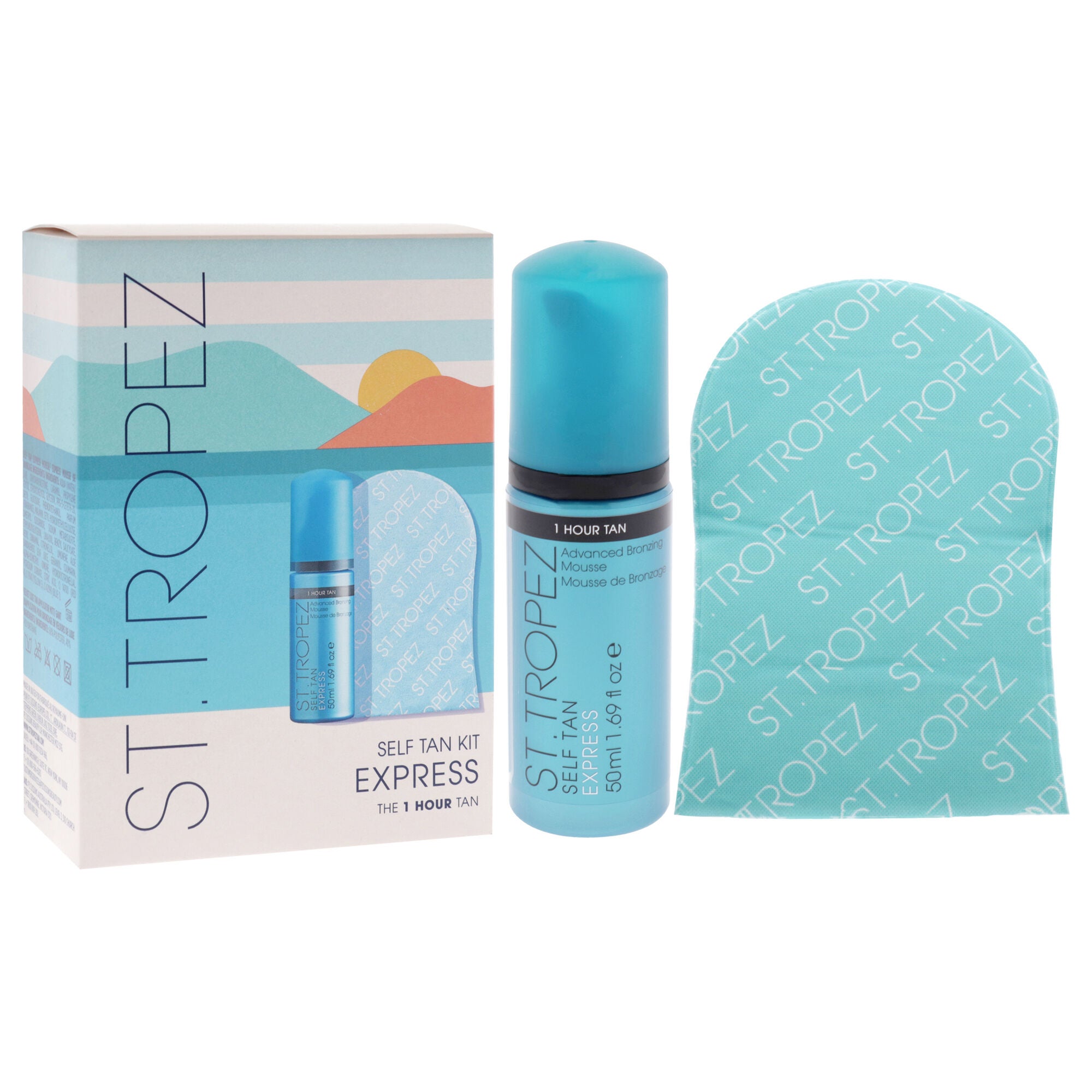 Self Tan Express Kit by St. Tropez for Unisex - 2 Pc 1.69oz Advance Bronzing Mousse, Velvet Luxe Applicator Mitt, See Description, alternate image number 2