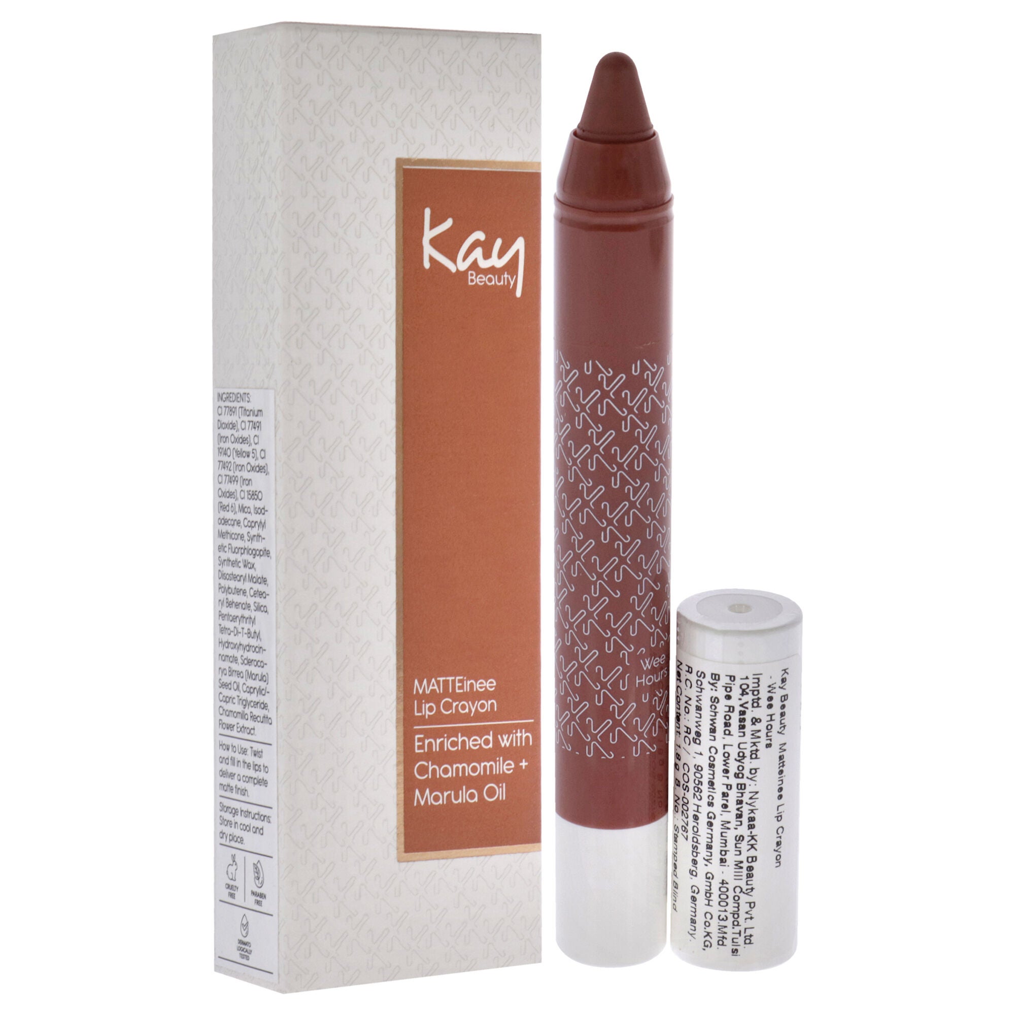 Matteinee Matte Lip Crayon Lipstick - Wee hours by Kay Beauty for Women - 0.06 oz Lipstick, , alternate image number 6