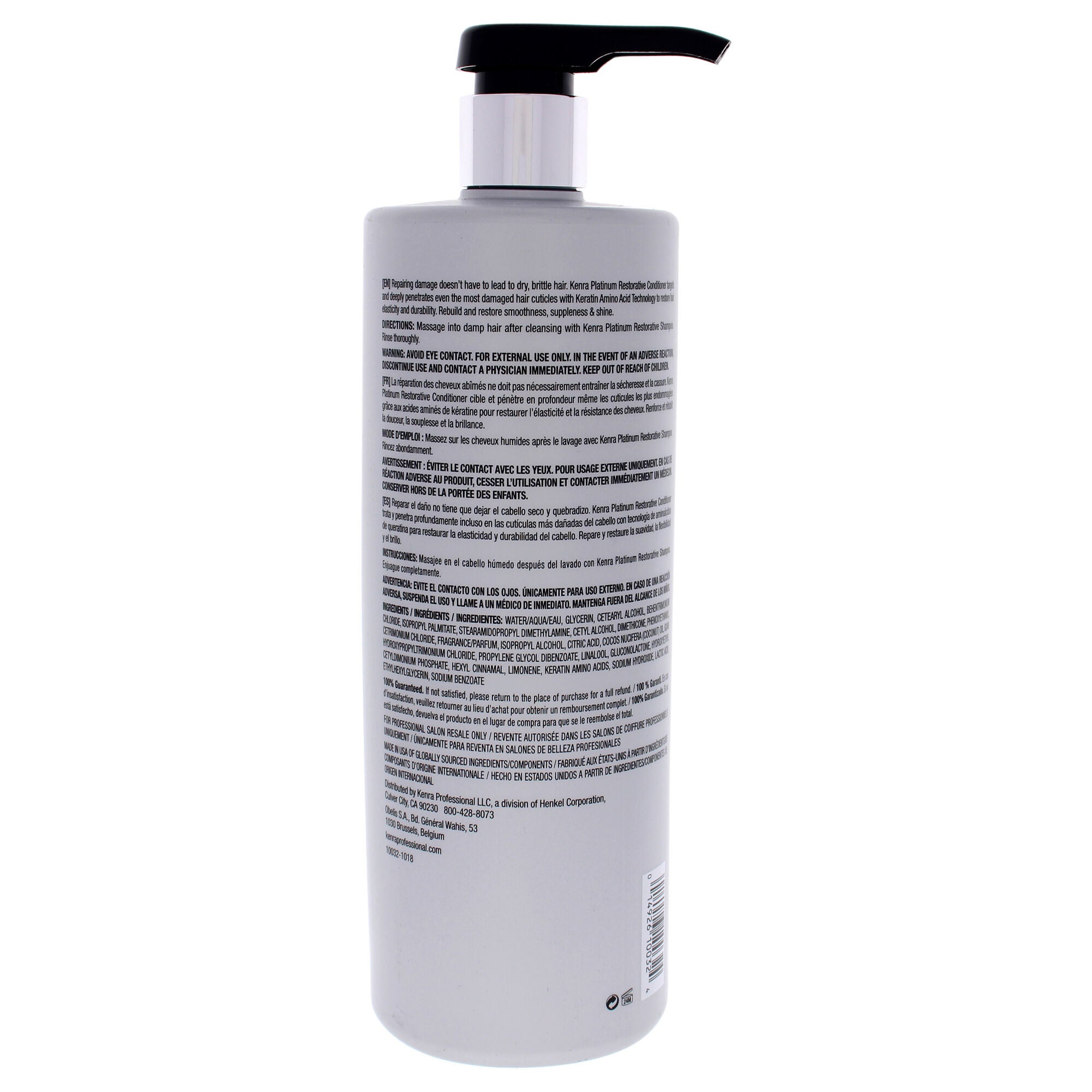 Platinum Restorative Conditioner by Kenra for Unisex - 31.5 oz Conditioner, See Description, alternate image number 2