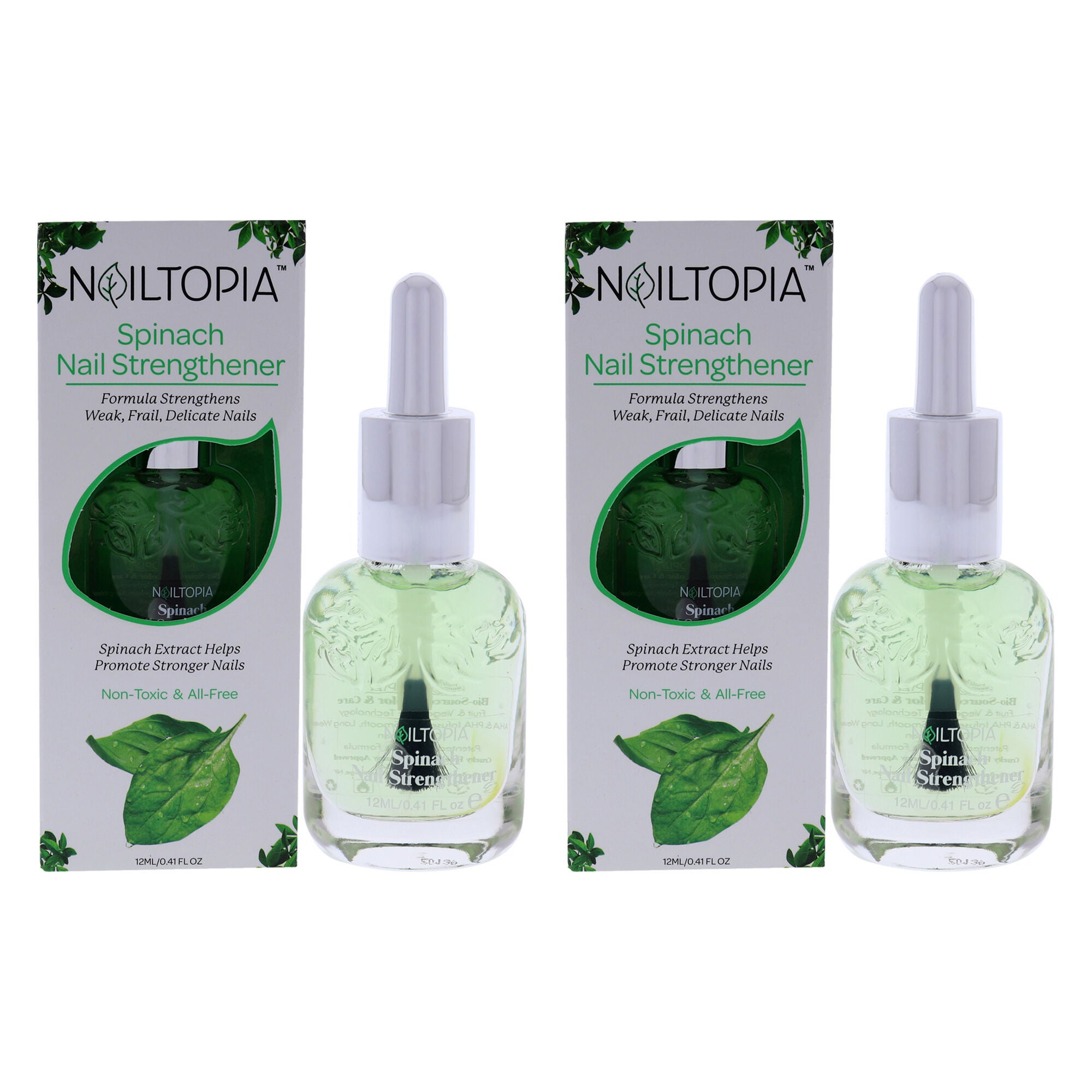 Nail Strengthener - Spinach by Nailtopia for Women - 0.41 oz Nail Treatment - Pack of 2, See Description, hi-res image number 0