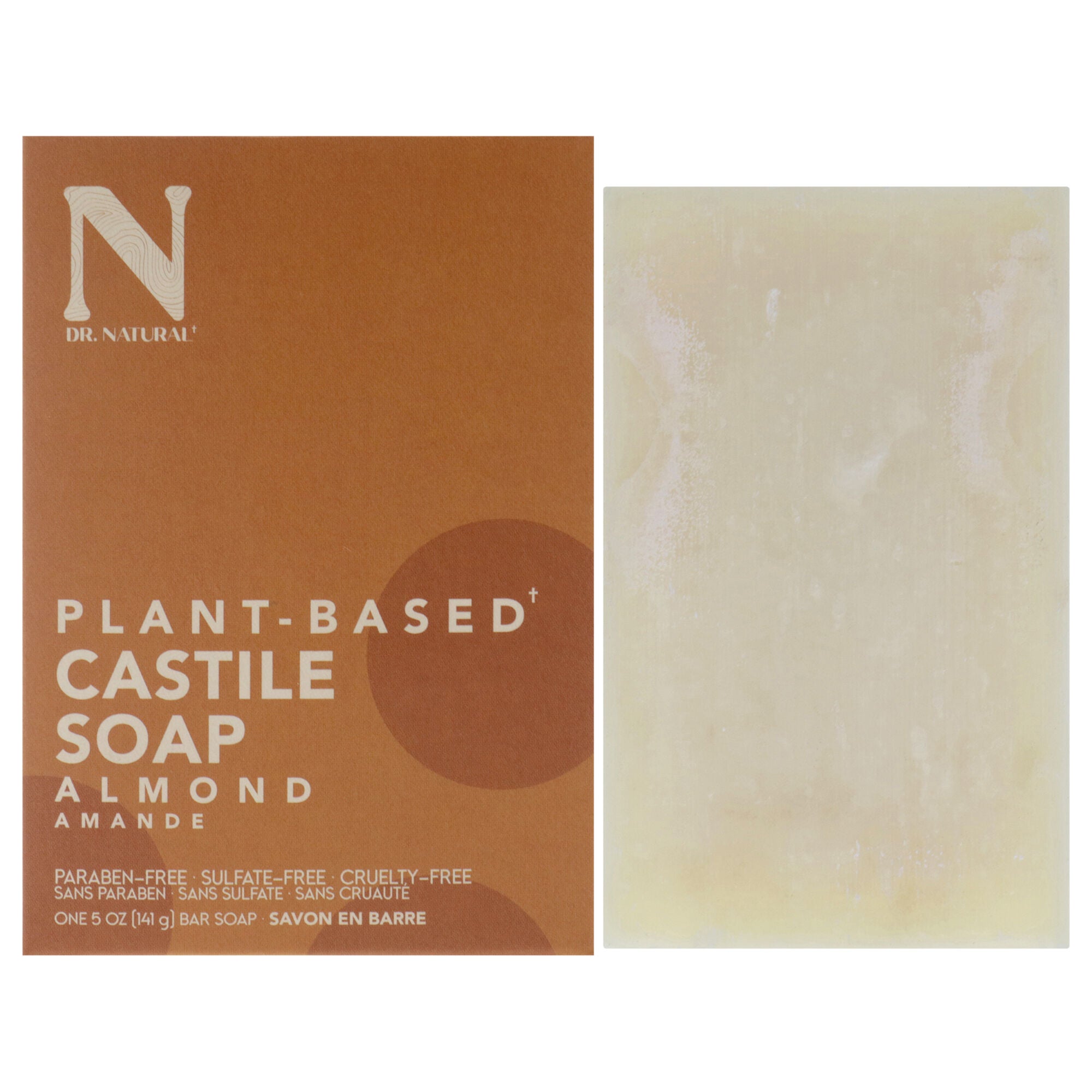 Castile Bar Soap - Almond by Dr. Natural for Unisex - 5 oz Soap, See Description, hi-res image number 0
