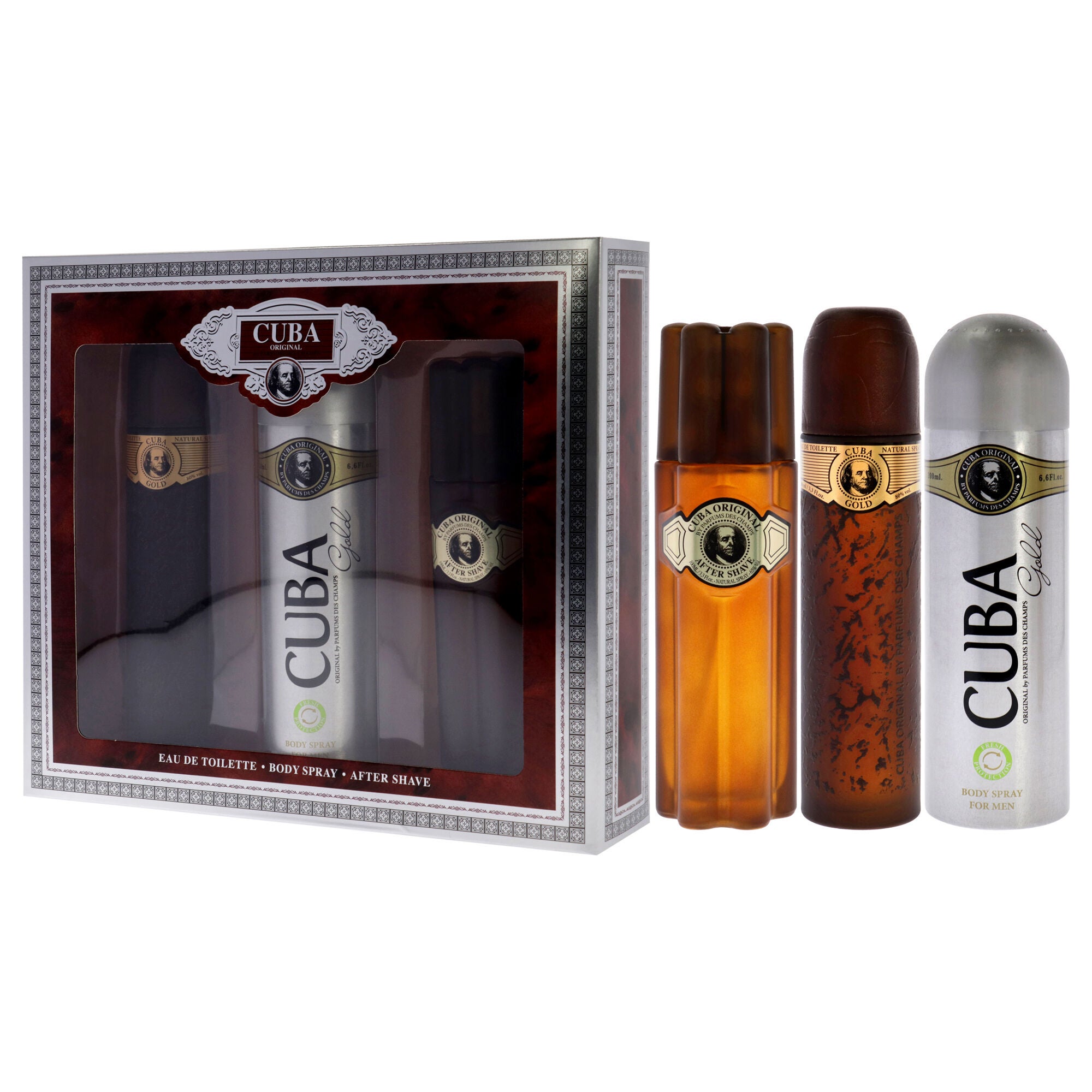Cuba Gold by Cuba for Men - 3 Pc Gift Set 3.3oz EDT Spray, 6.6oz Deodorant Spray, 3.3oz After Shave, , alternate image number 7