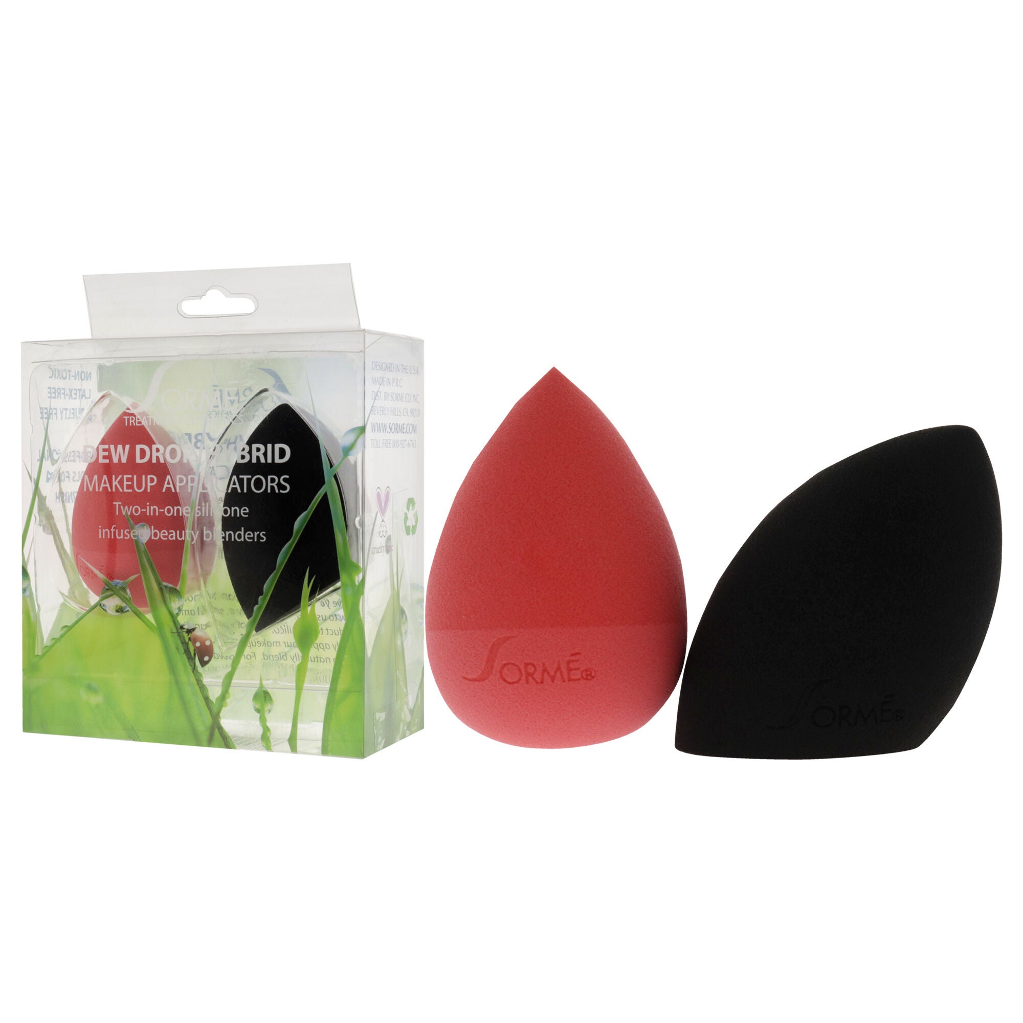 Dew Drop Hybrid Silicone Infused Blender by Sorme Cosmetics for Women - 2 Pc Sponge, See Description, alternate image number 3