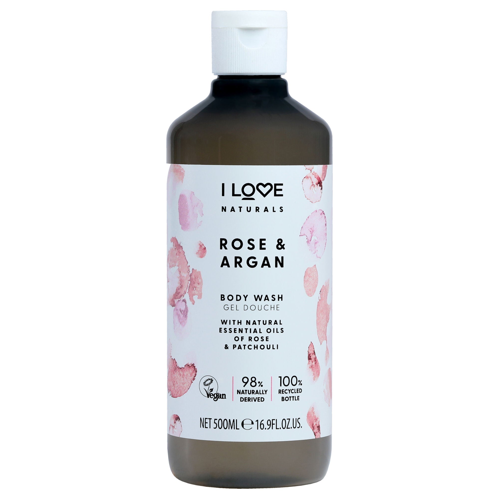 Naturals Body Wash - Rose and Argan by I Love Cosmetics for Women - 16.9 oz Body Wash, See Description, hi-res image number 0