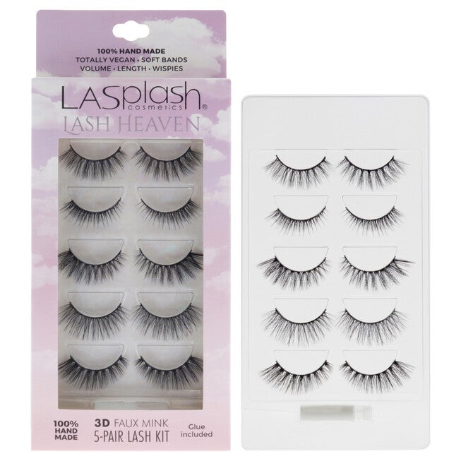 Lash Heaven Kit by LASplash for Women - 5 Pair Eyelashes, See Description, hi-res image number 0
