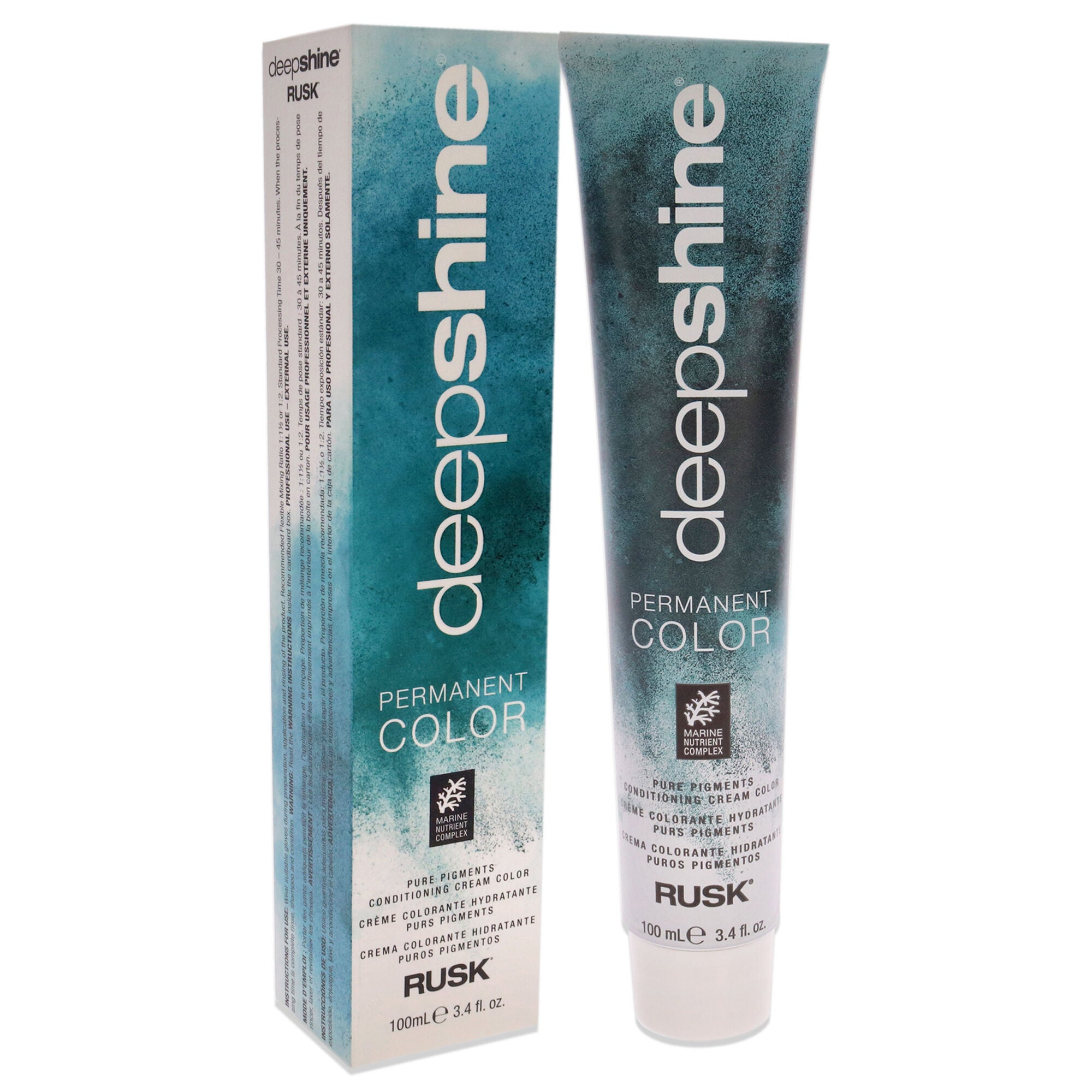 Deepshine Pure Pigments Conditioning Cream Color - 4.11AA Intense Medium Ash Brown by Rusk for Unisex - 3.4 oz Hair Color, See Description, alternate image number 1