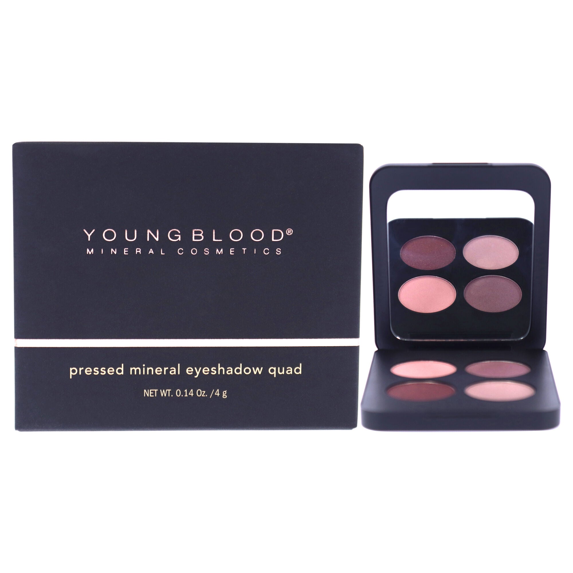 Pressed Mineral Eyeshadow Quad - Vintage by Youngblood for Women - 0.14 oz Eye Shadow, See Description, hi-res image number 0