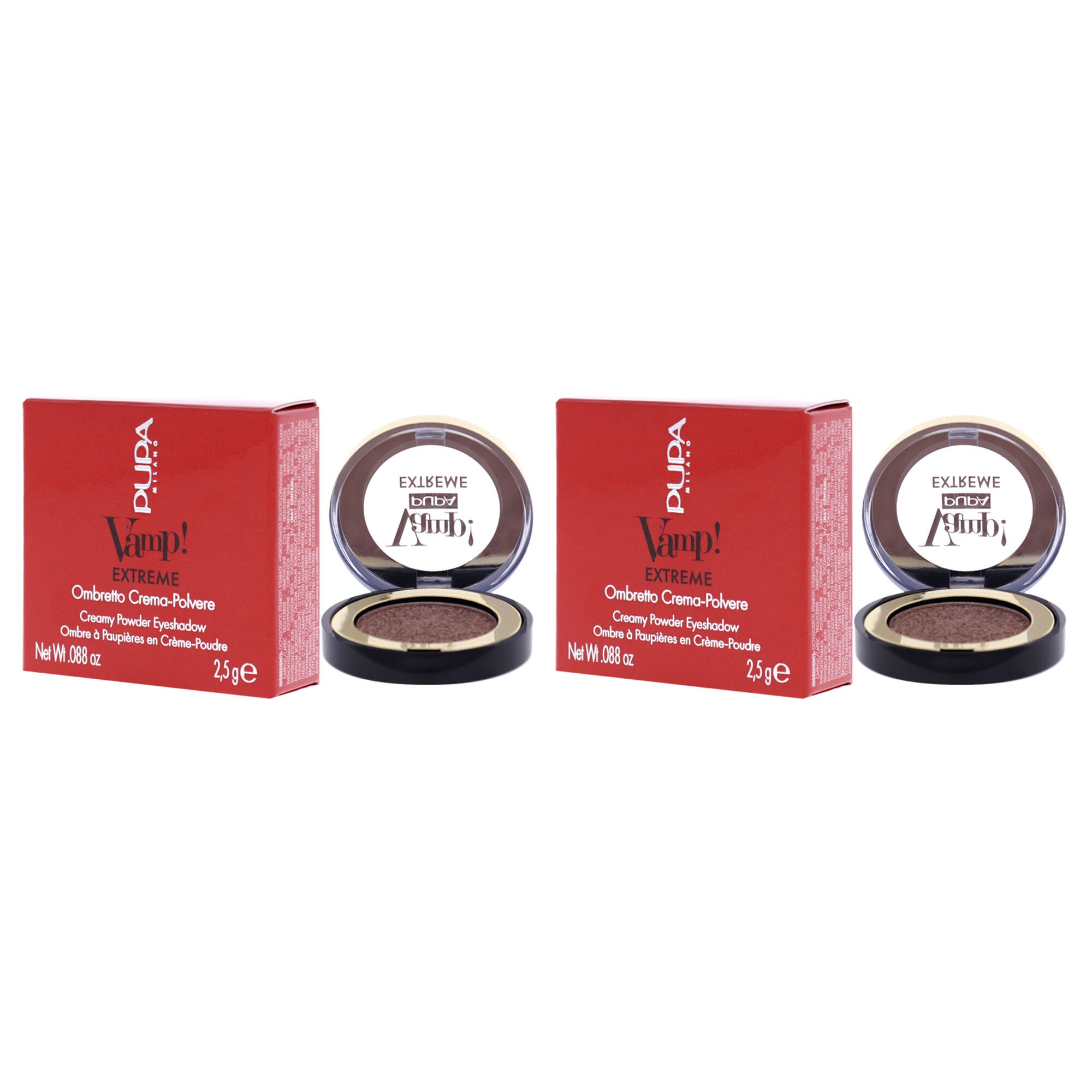 Vamp! Extreme Eyeshadow - 002 Extreme Copper by Pupa Milano for Women - 0.088 oz Eye Shadow - Pack of 2, See Description, alternate image number 2