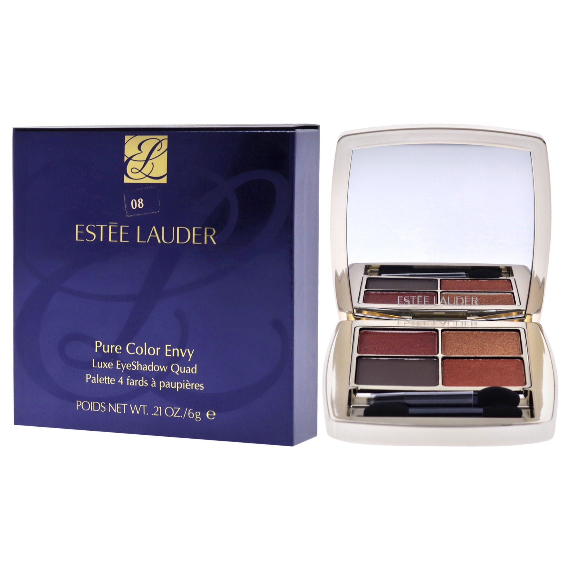 Pure Color Envy Luxe Eyeshadow Quad - 08 Wild Earth by Estee Lauder for Women - 0.21 oz Eye Shadow, , alternate image number 7