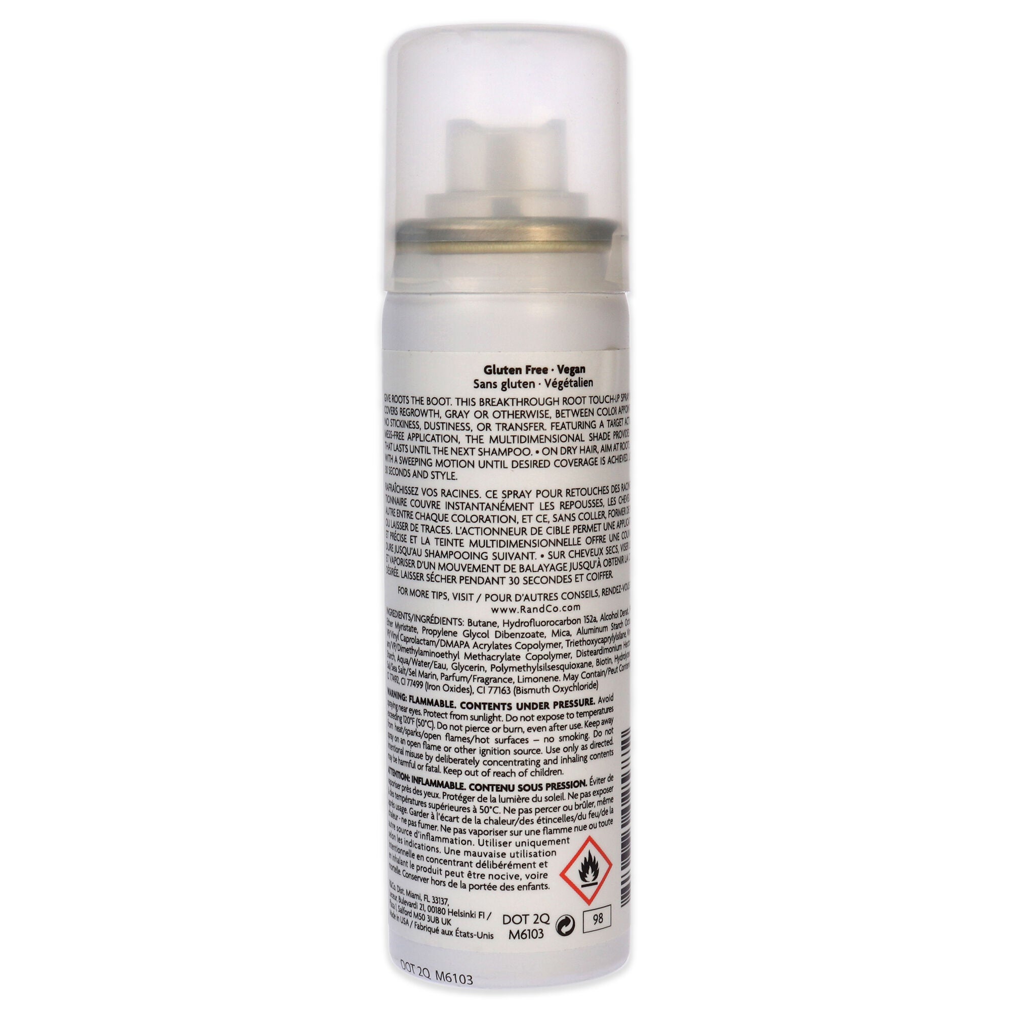 Bright Shadows Root Touch Up Spray - Black by R+Co for Unisex - 1.5 oz Hair Color, See Description, alternate image number 1