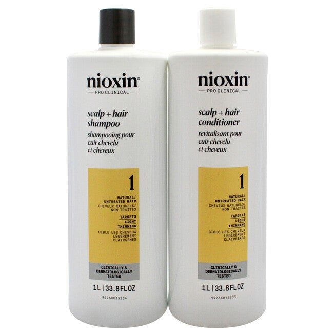 System 1 Duo by Nioxin for Unisex - 2 x 33.8 oz Shampoo, Conditioner, NA, alternate image number null