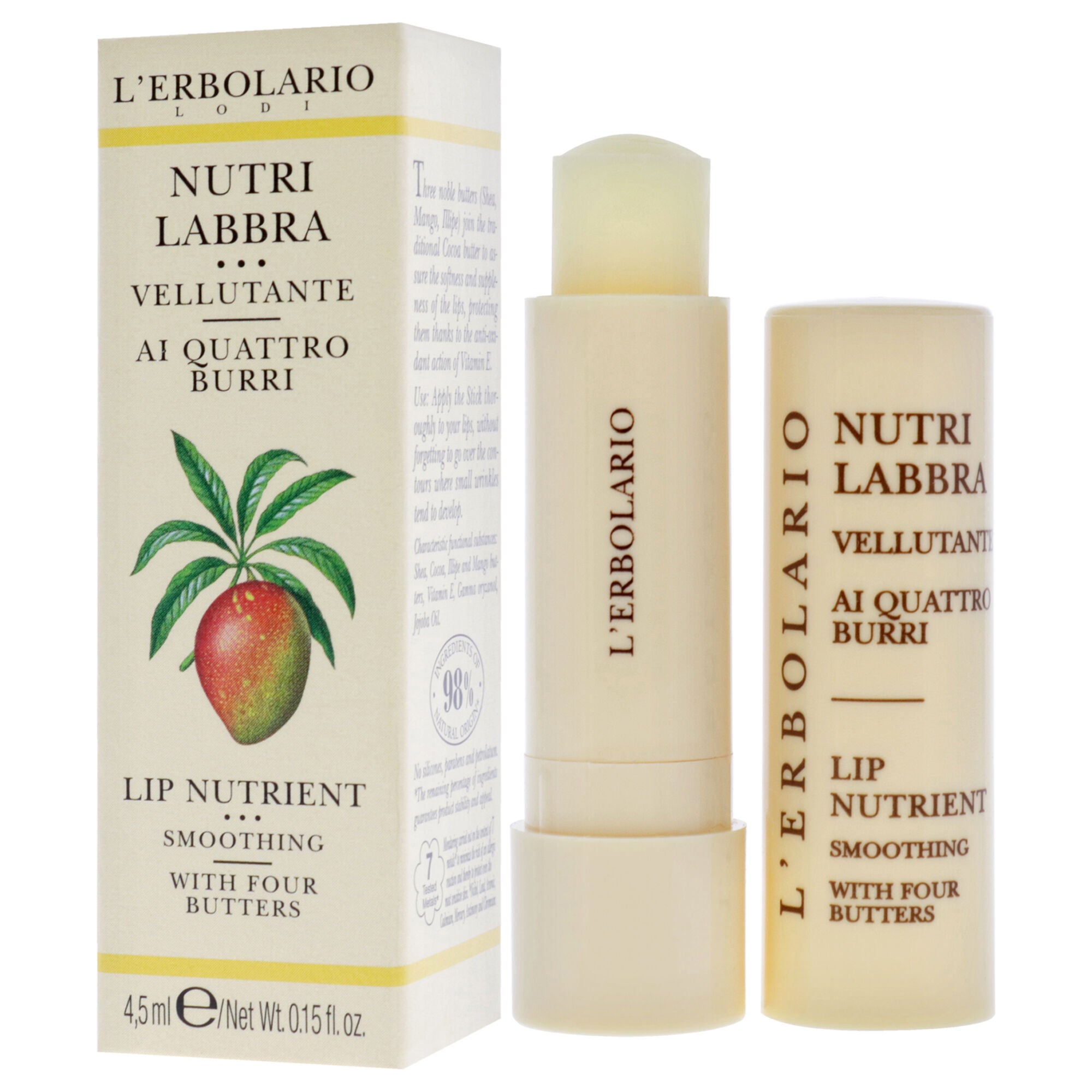 Lip Nutrient - Four Butters by LErbolario for Unisex - 0.15 oz Lip Balm, , alternate image number 7