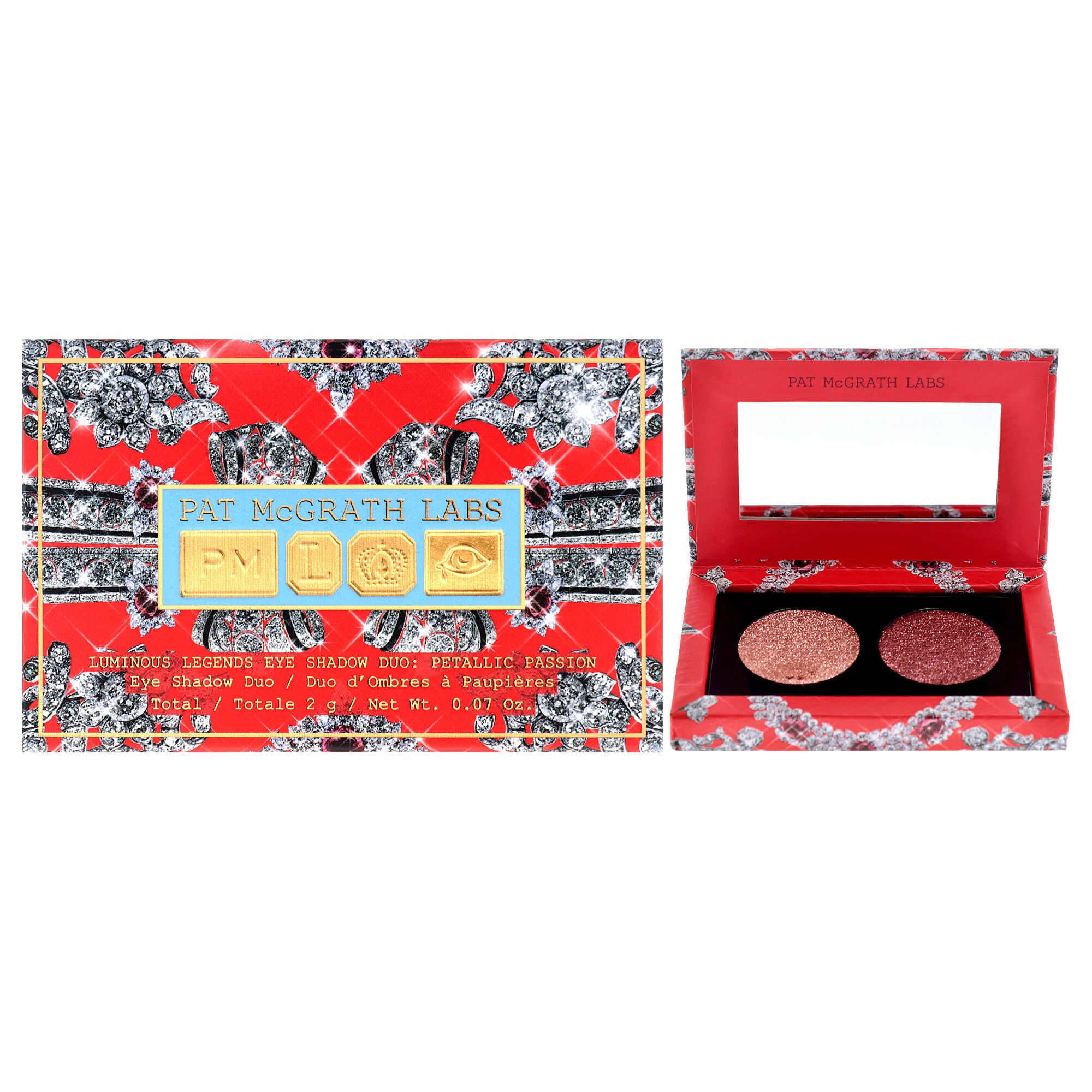 Luminous Legends Eye Shadow Duo - Petallic Passion by Pat Mcgrath Labs for Women - 0.07 oz Eye Shadow, Multi, hi-res image number 0