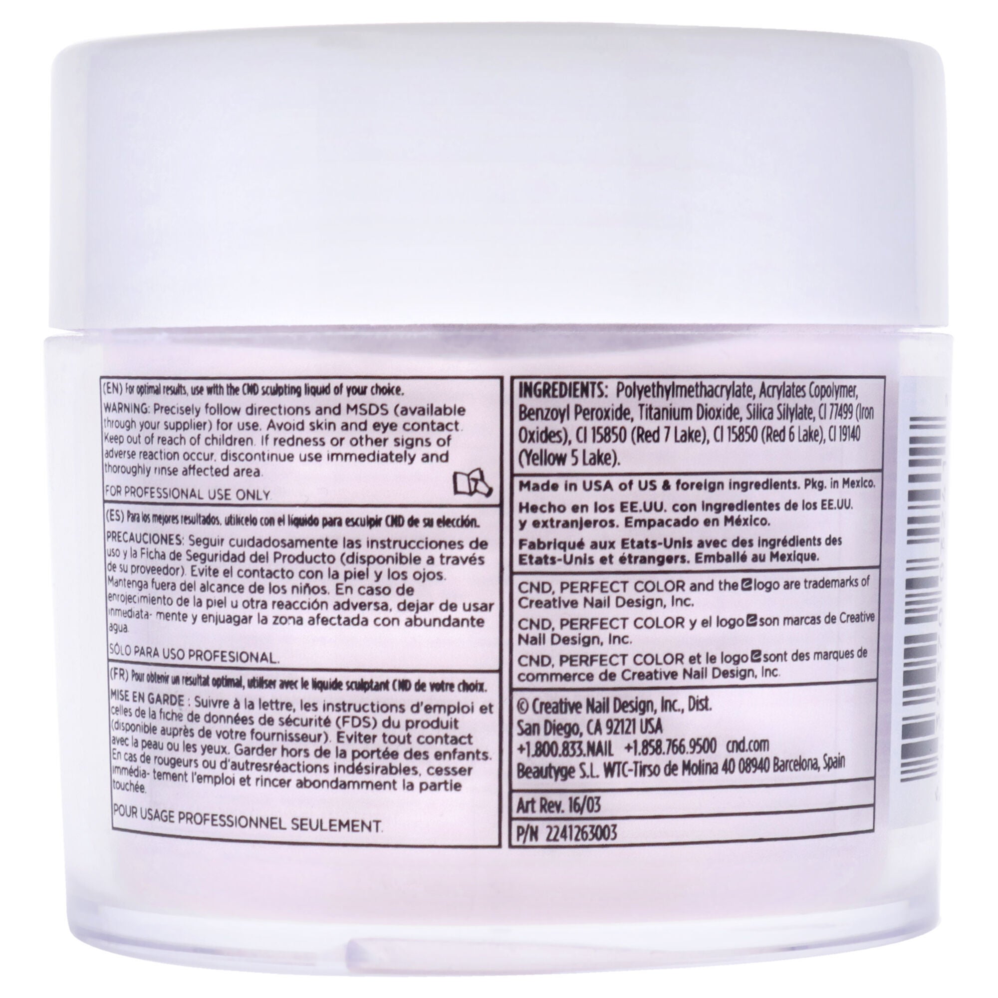 Perfect Color Sculpting Powder - Cool Pink Opaque by CND for Women - 3.7 oz Powder, See Description, alternate image number 1
