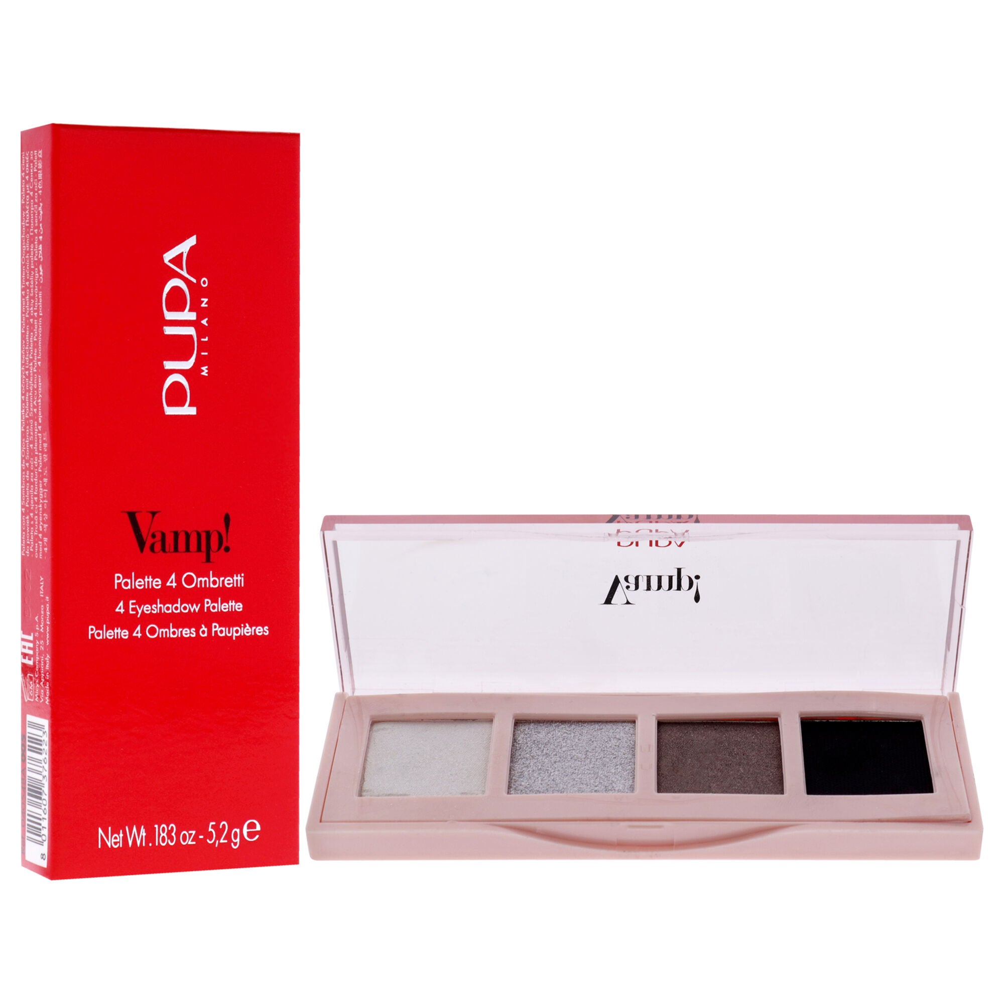 Vamp! 4 Eyeshadow Palette - 005 Intense Smoky by Pupa Milano for Women - 0.183 oz Eye Shadow, See Description, alternate image number 1