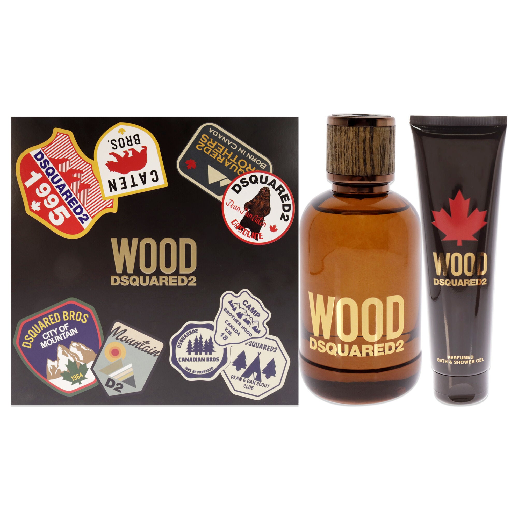 Wood by Dsquared2 for Men - 2 Pc Gift Set 3.4oz EDT Spray, 5.0oz Bath and Shower Gel, See Description, hi-res image number 0