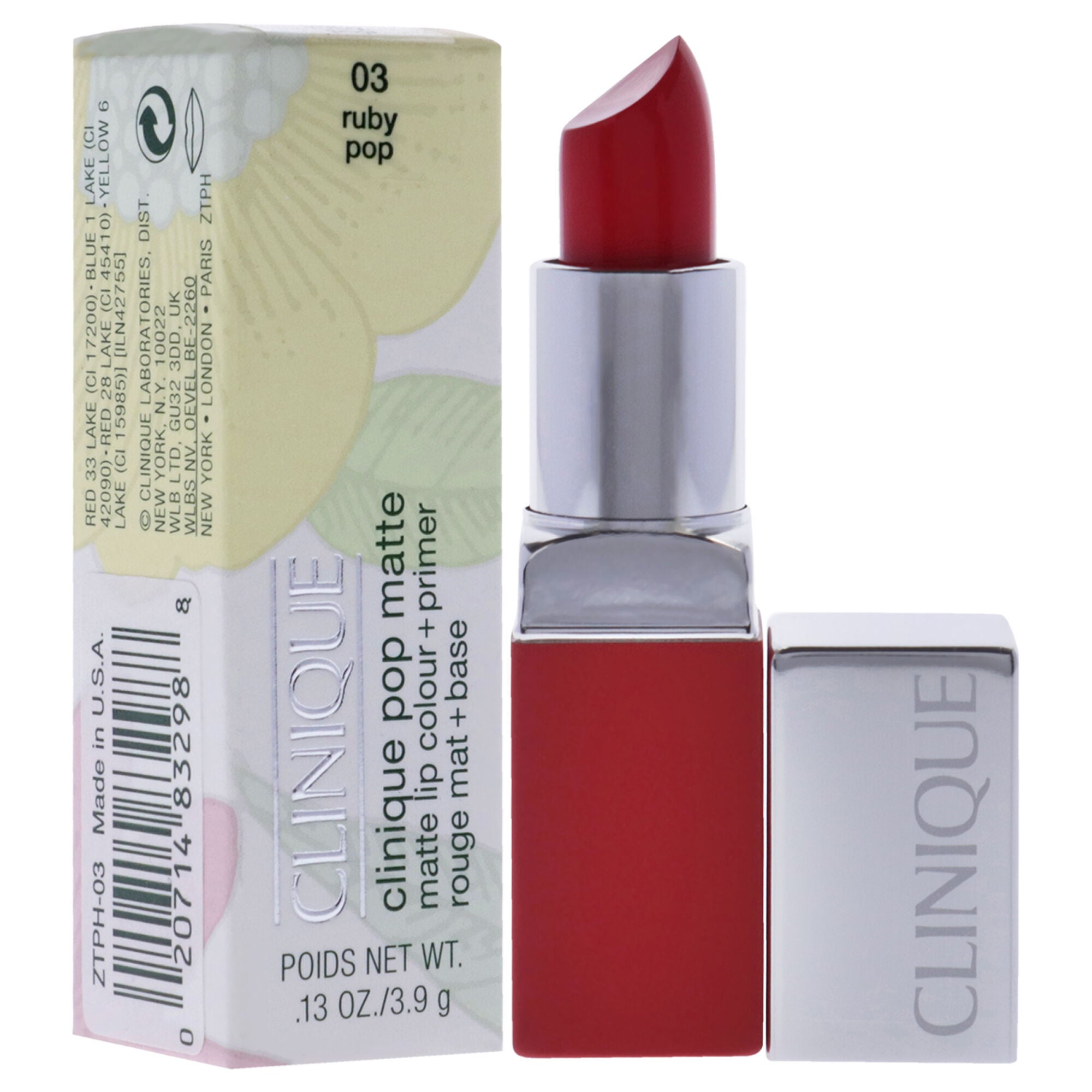 Clinique Pop Matte Lip Colour Plus Primer - 03 Ruby Pop by Clinique for Women - 0.13 oz Lipstick, See Description, alternate image number 2