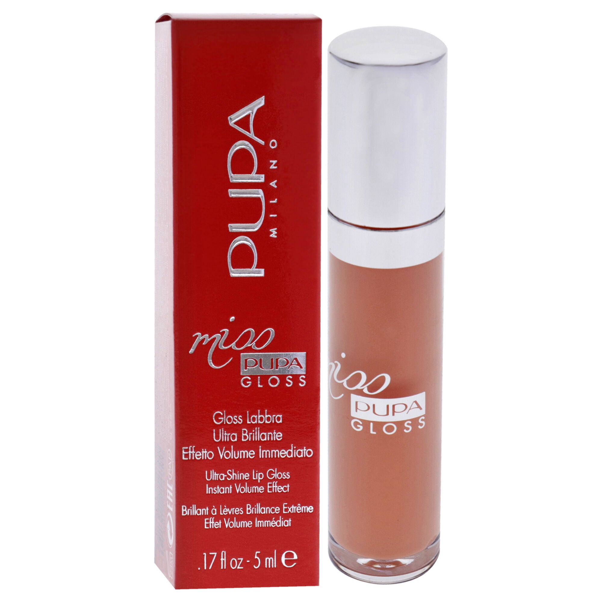 Miss Pupa Gloss Ultra-Shine Lip Gloss - 201 Tender Apricot by Pupa Milano for Women - 0.17 oz Lip Gloss, , alternate image number 6