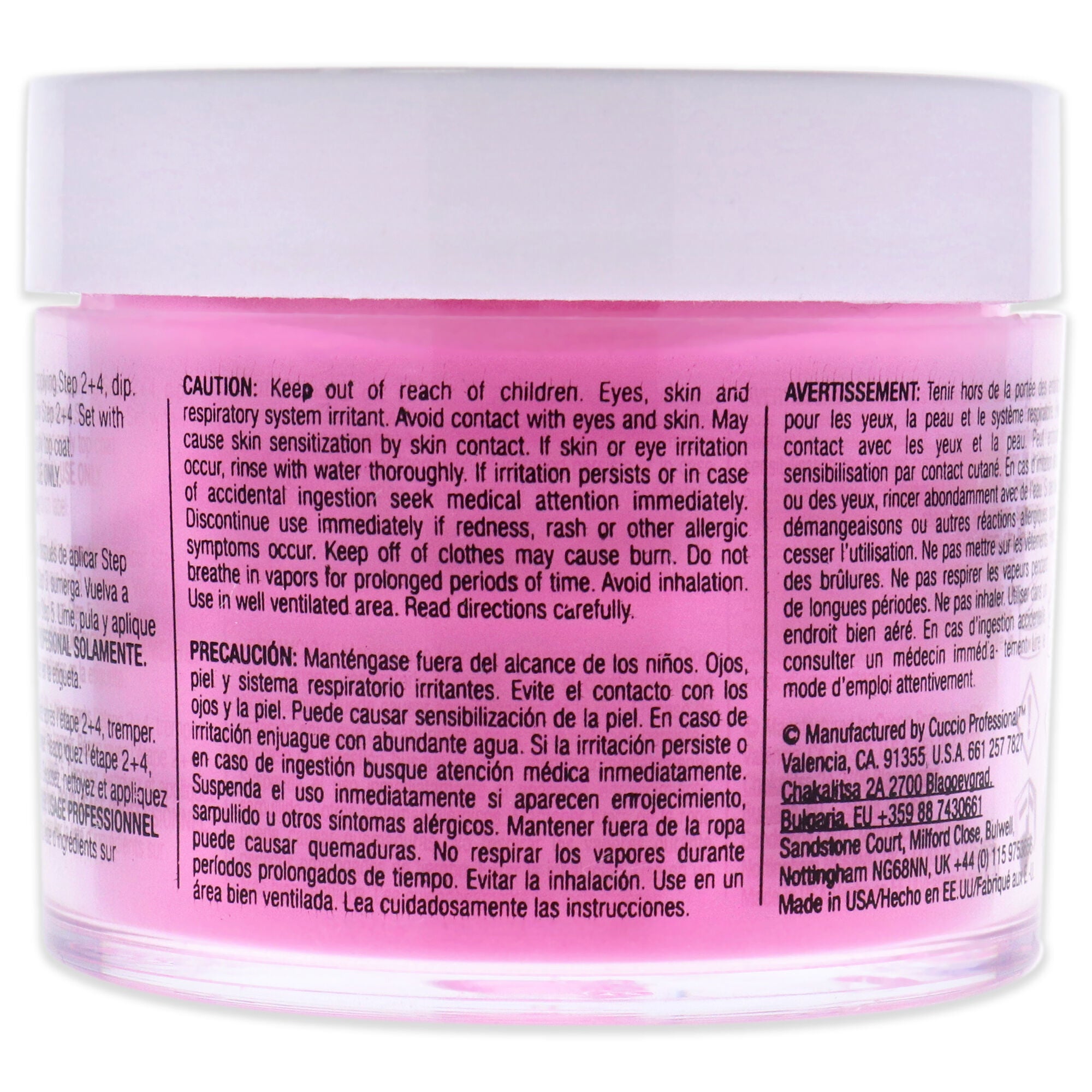 Pro Powder Polish Nail Colour Dip System - Dragon Fruit Sorbet by Cuccio Colour for Women - 1.6 oz Nail Powder, See Description, alternate image number 1