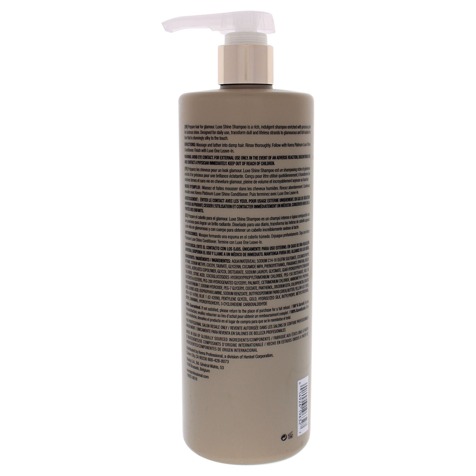 Platinum Luxe Shine Shampoo by Kenra for Unisex - 31.5 oz Shampoo, See Description, alternate image number 1