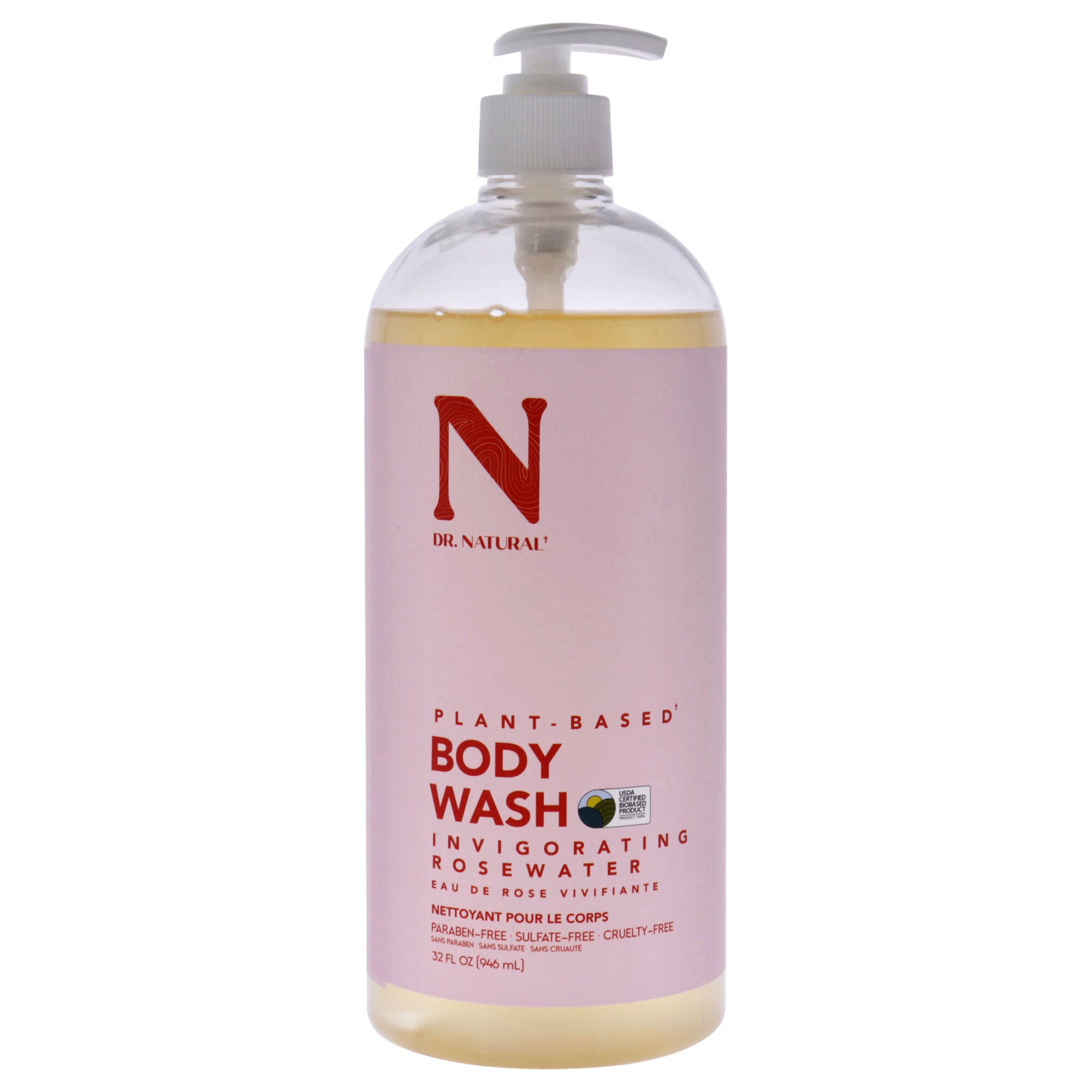 Invigorating Body Wash - Rosewater by Dr. Natural for Unisex - 32 oz Body Wash, See Description, hi-res image number 0