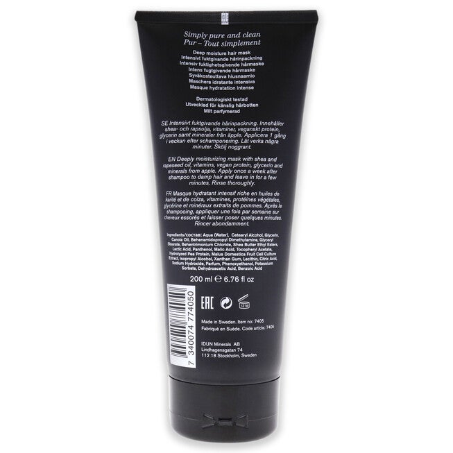Deep Moisture Hair Mask by Idun Minerals for Unisex - 6.76 oz Masque, See Description, alternate image number 2