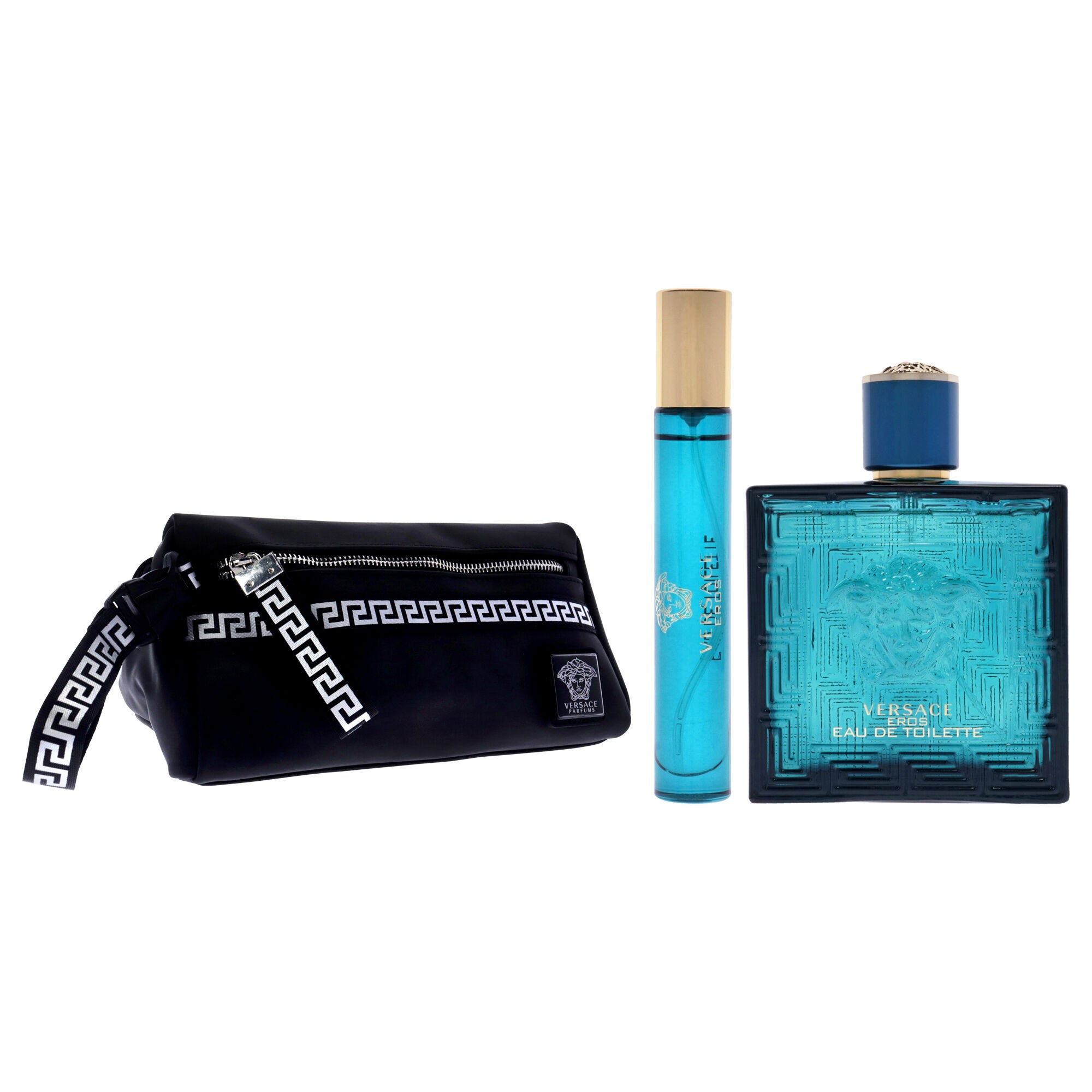 Versace Eros by Versace for Men - 3 Pc Gift Set 3.4oz EDT Spray, 10ml EDT Spray, Blue Trousse, , alternate image number 5
