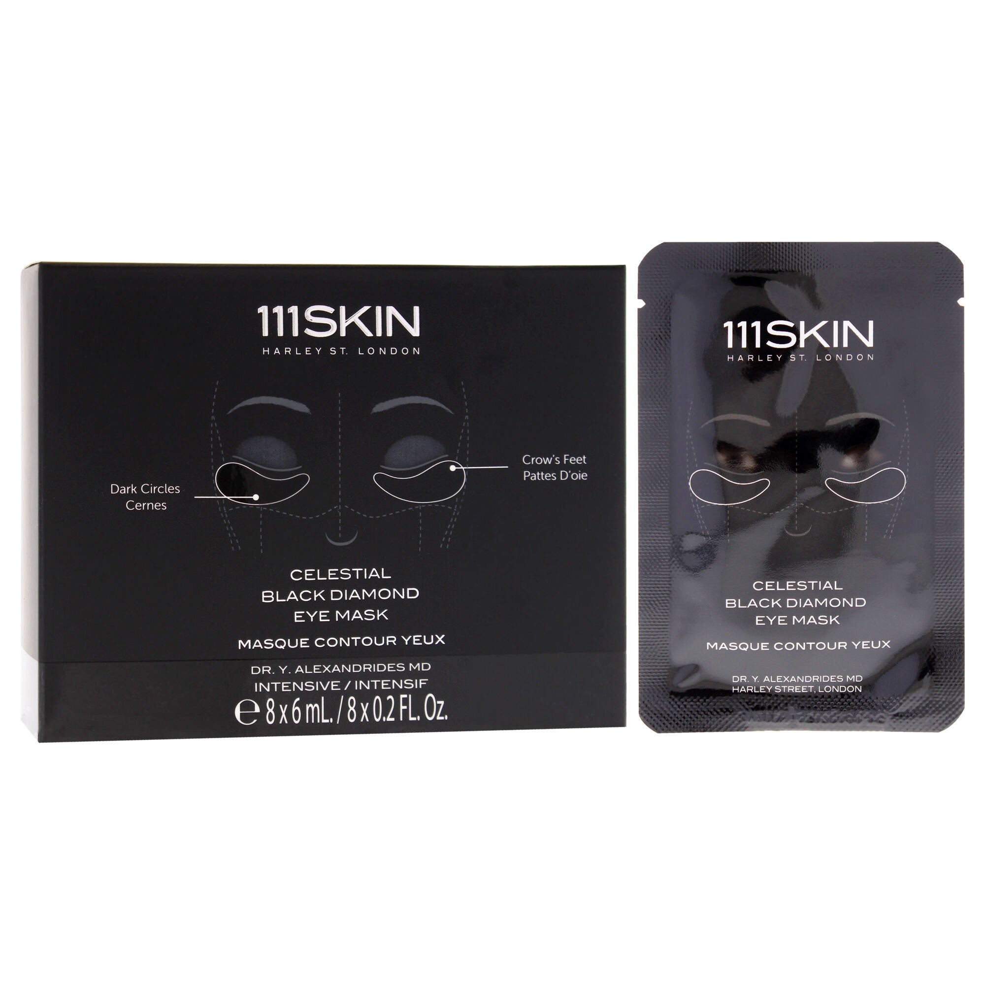 Celestial Black Diamond Eye Mask by 111Skin for Unisex - 8 Pc Mask, See Description, alternate image number 2