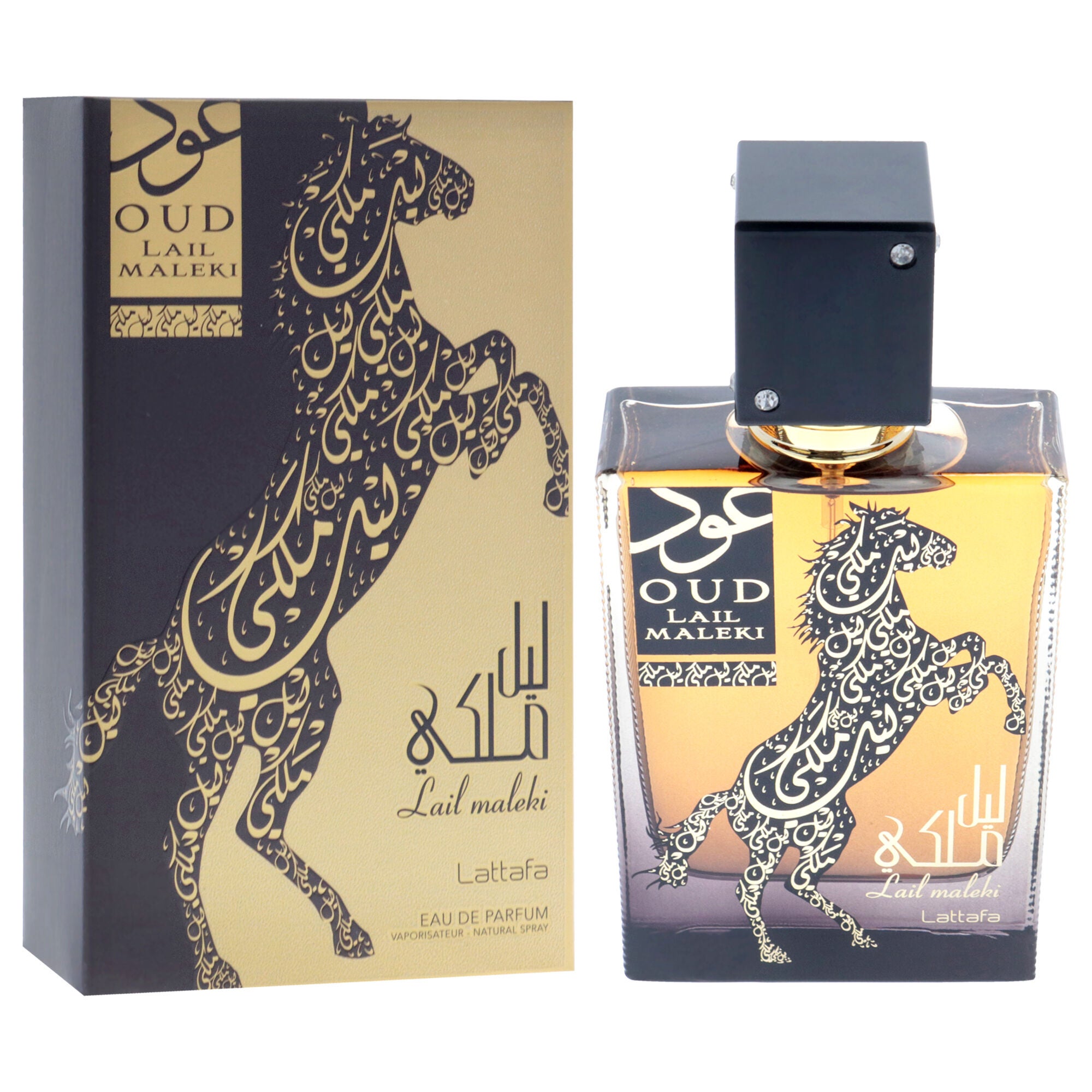 Oud Lail Maleki by Lattafa for Men - 3.4 oz EDP Spray, Clear, alternate image number 2
