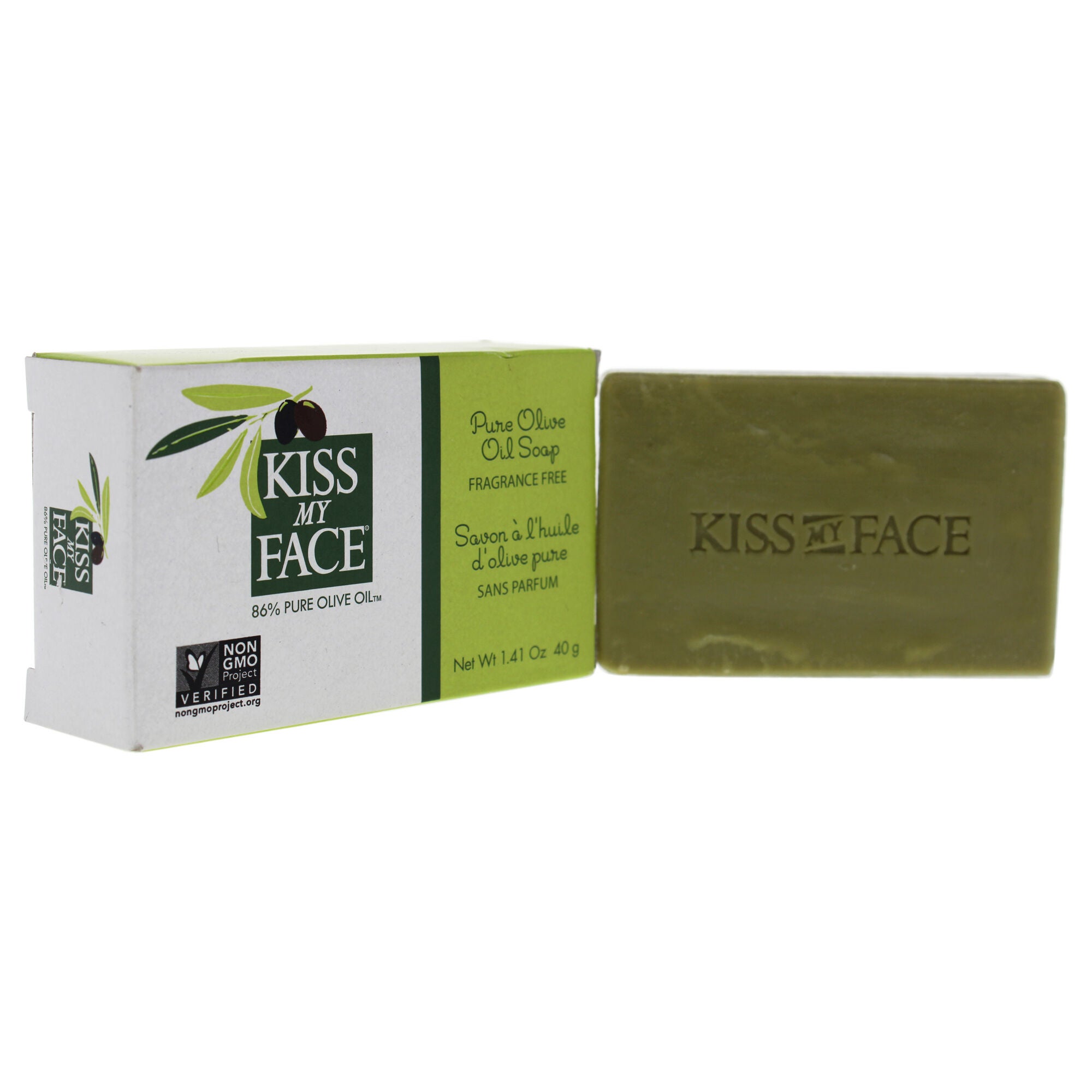 Pure Olive Oil Bar Soap by Kiss My Face for Unisex - 1.41 oz Soap, See Description, alternate image number 1