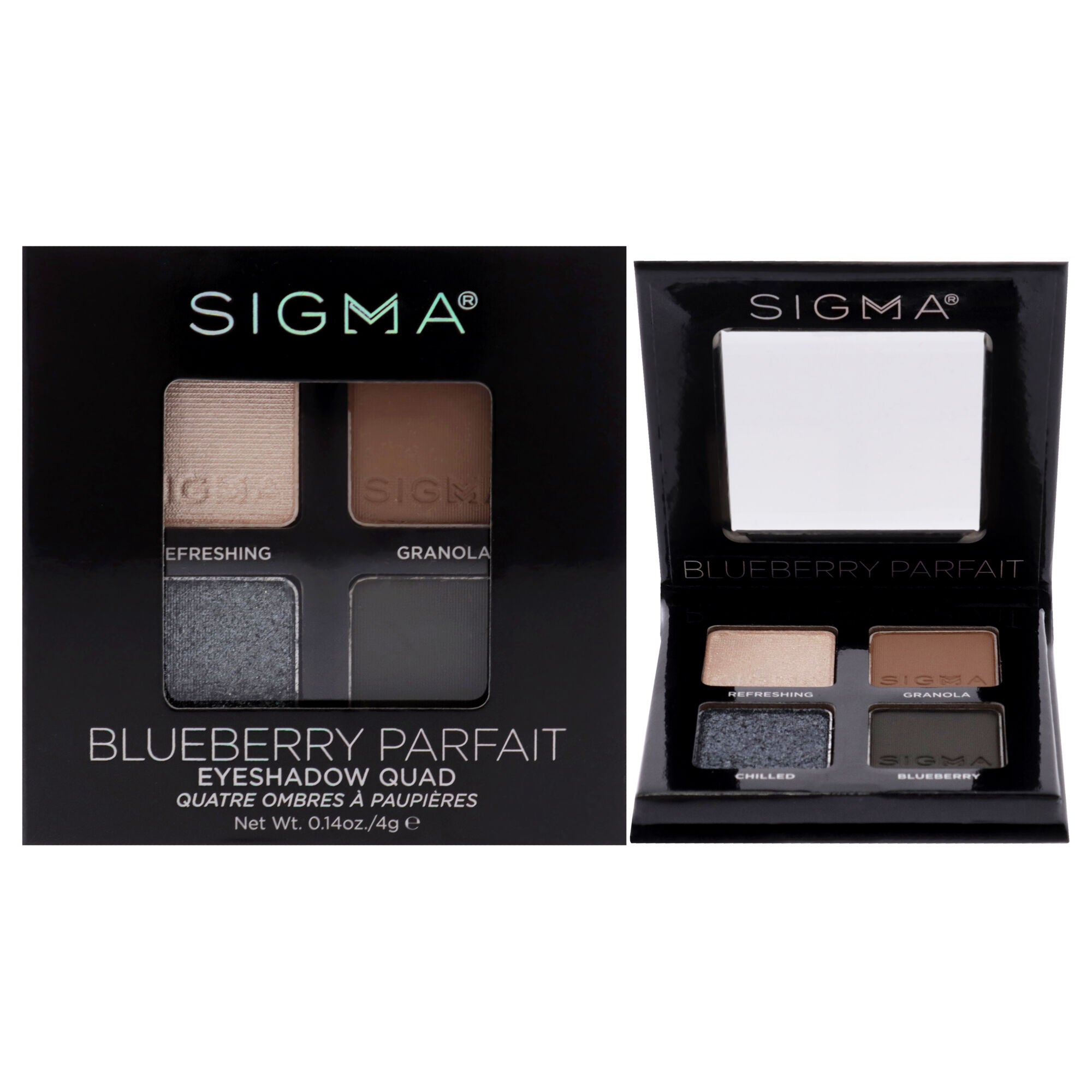 Eyeshadow Quad - Blueberry Parfait by SIGMA for Women - 0.14 oz Eye Shadow, NA, hi-res image number 0
