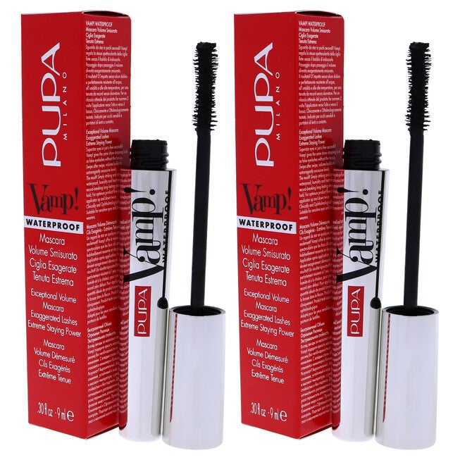 Vamp! Waterproof Mascara - 001 Extra Black by Pupa Milano for Women - 0.30 oz Mascara - Pack of 2, , alternate image number 7