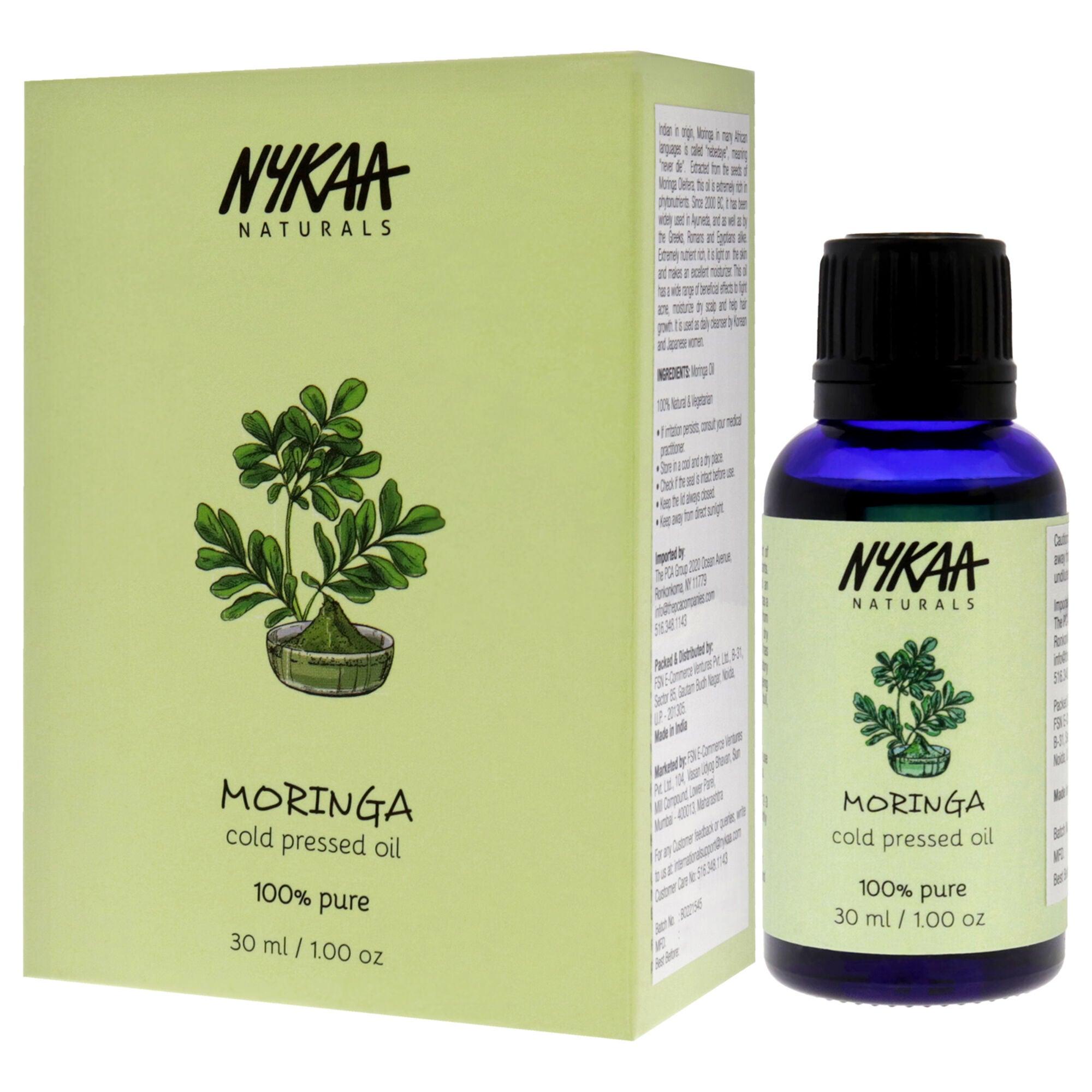 100 Percent Pure Cold Pressed Oil - Moringa by Nykaa Naturals for Women - 1 oz Oil, See Description, alternate image number 3