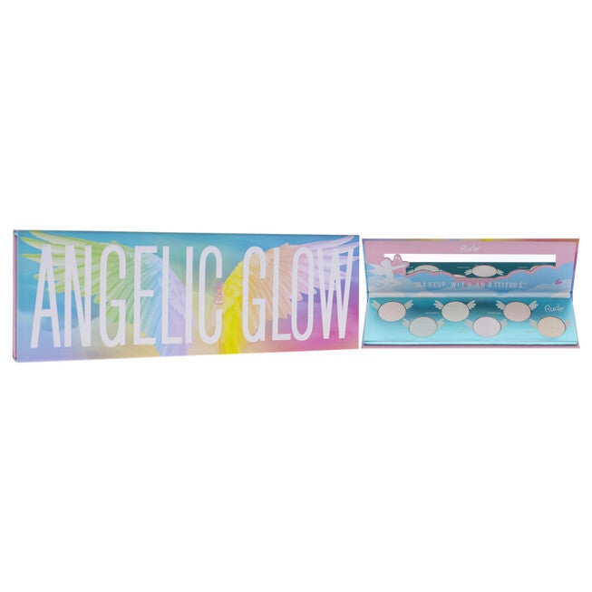 Angelic Glow Highlighter and Eyeshadow Palette by Rude Cosmetics for Women - 0.32 oz Makeup, NA, alternate image number null