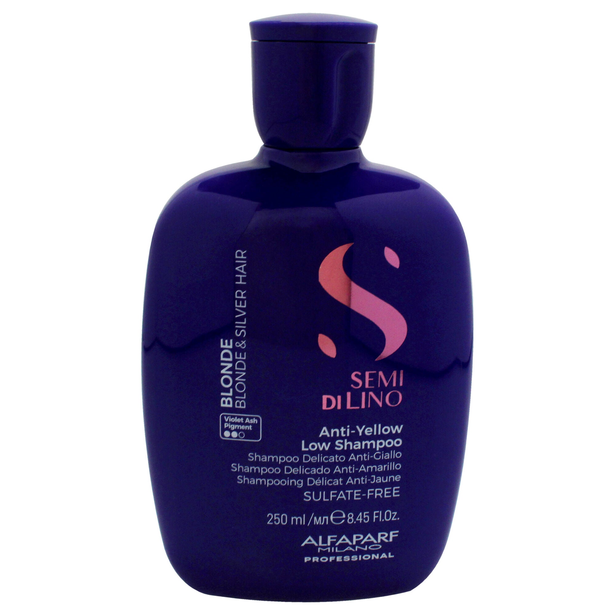 Semi Di Lino Blonde Anti-Yellow Low Shampoo by Alfaparf Milano for Unisex - 8.4 oz Shampoo, See Description, alternate image number 3