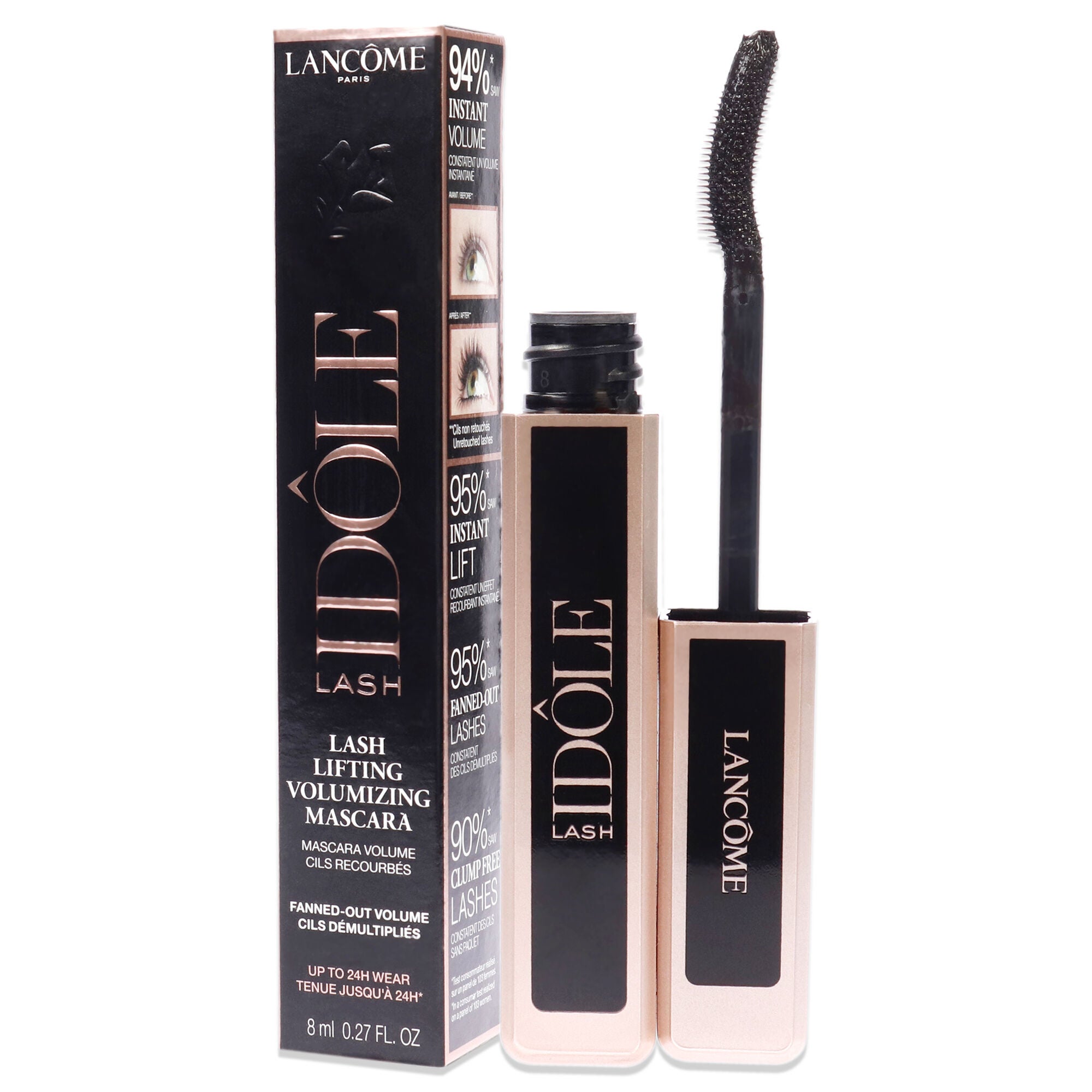 Lash Idole Lifting and Volumizing Mascara - 01 Glossy Black by Lancome for Women - 0.27 oz Mascara, See Description, alternate image number 3