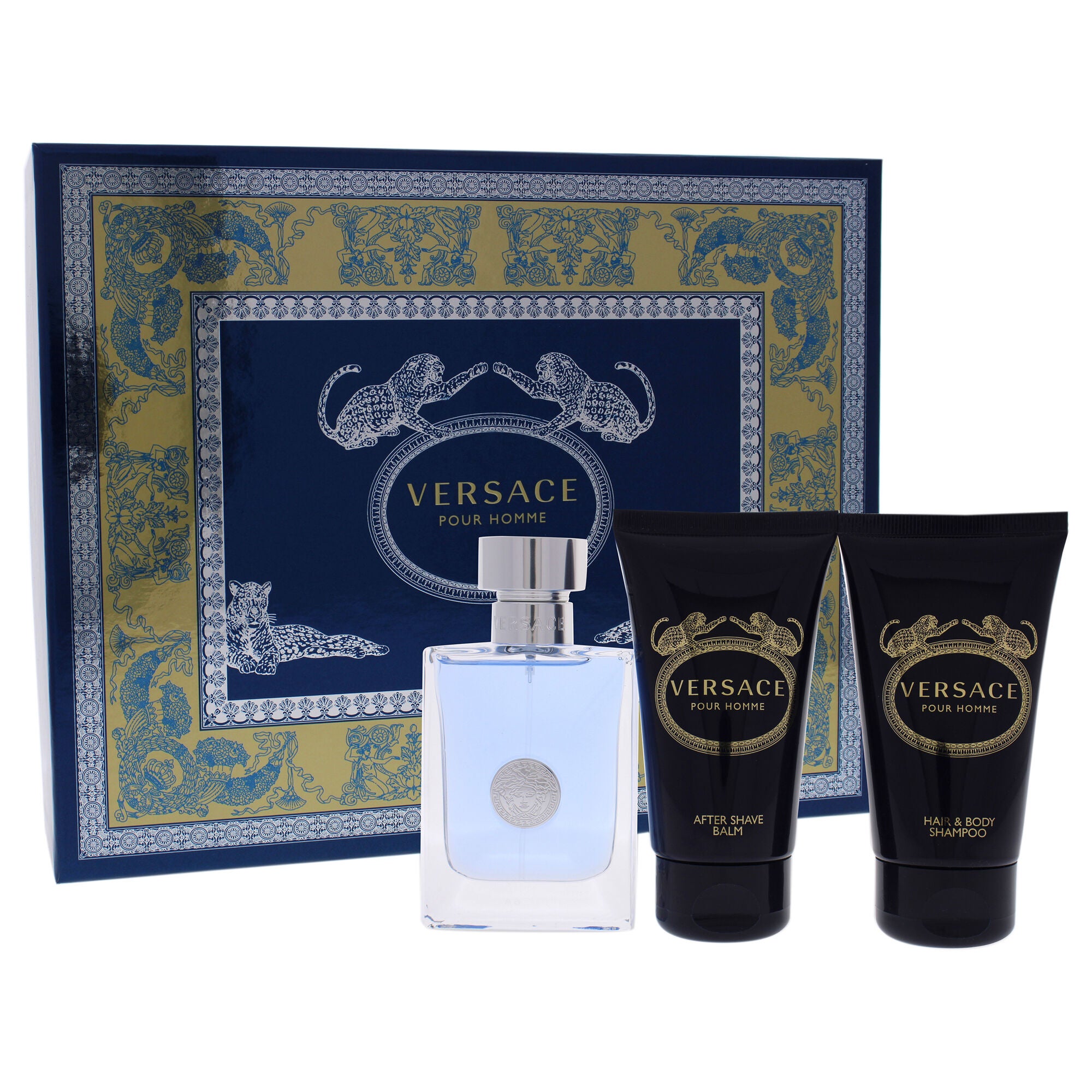 Versace Pour Homme by Versace for Men - 3 Pc Gift Set 1.7oz EDT Spray, 1.7oz Hair and Body Shampoo, 1.7oz After Shave Balm, , alternate image number 4