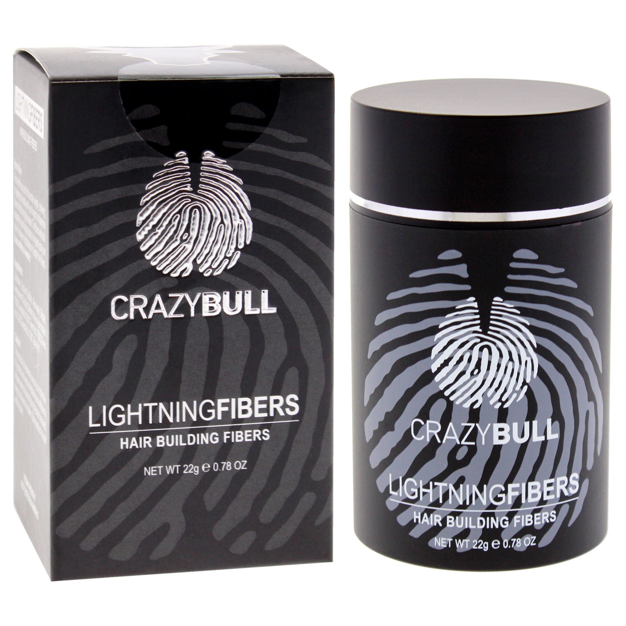 Lightning Hair Building Fibers - 5 Light Brown by Crazy Bull Hair for Men - 0.78 oz Fiber, See Description, alternate image number 2