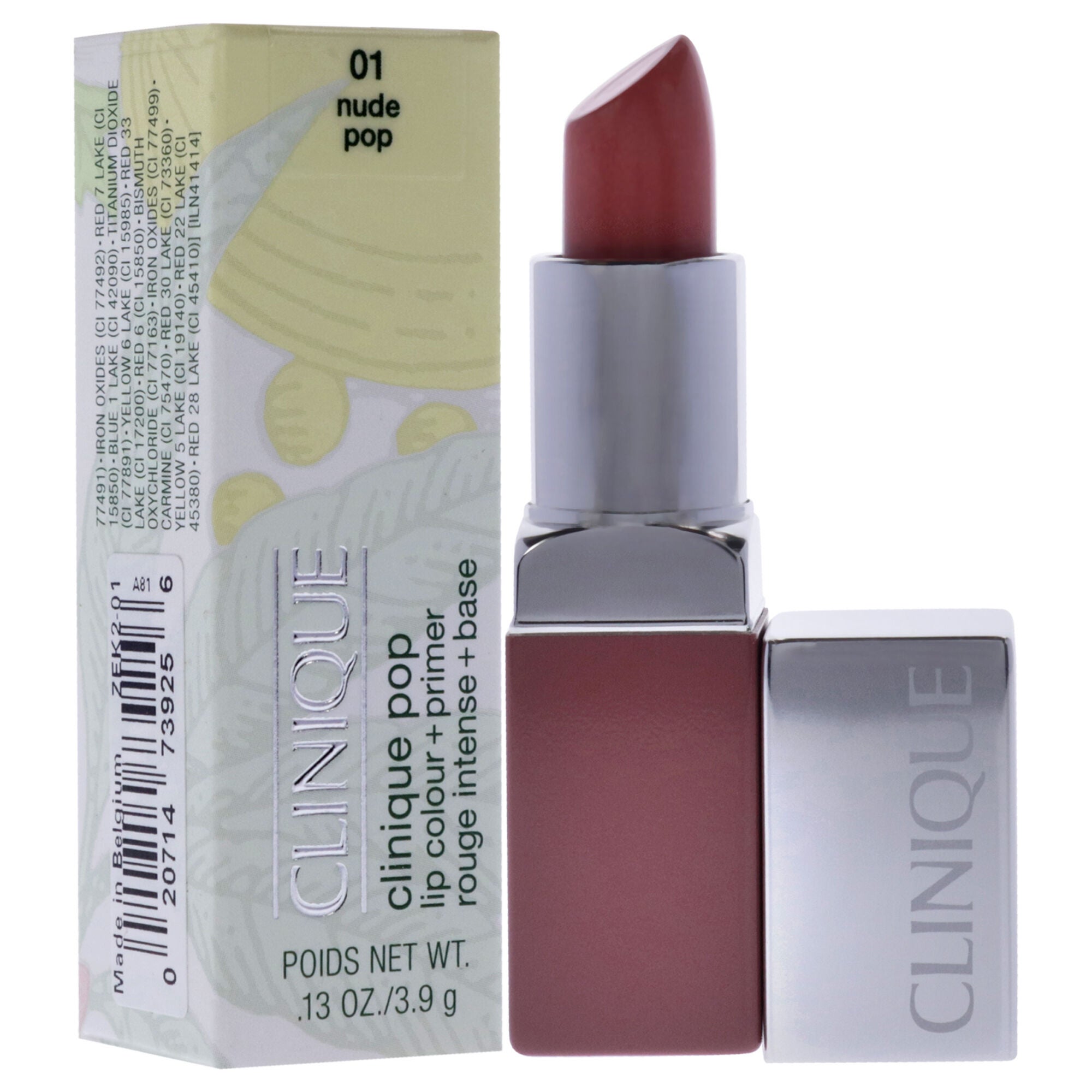Clinique Pop Lip Colour Plus Primer - 01 Nude Pop by Clinique for Women - 0.13 oz Lipstick, See Description, alternate image number 1