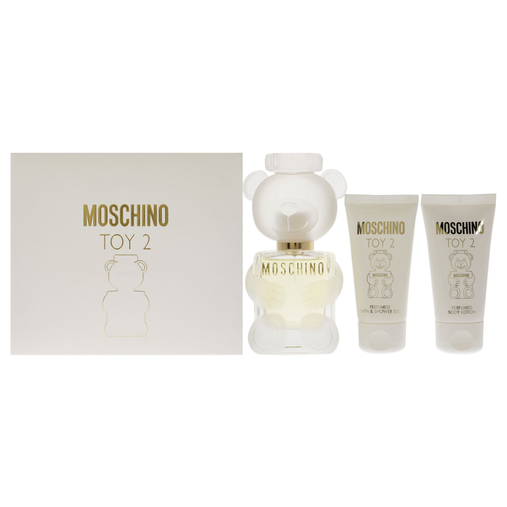 Moschino Toy 2 by Moschino for Women - 3 Pc Gift Set 1.7oz EDP Spray, 1.7oz Bath and Shower Gel, 1.7oz Body Lotion, See Description, hi-res image number 0