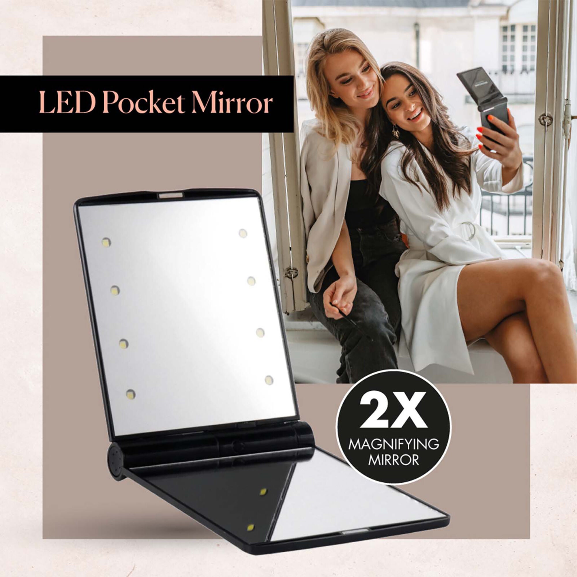 Lighted Compact Mirror by Browgame for Women - 1 Pc Mirror, , alternate image number 5