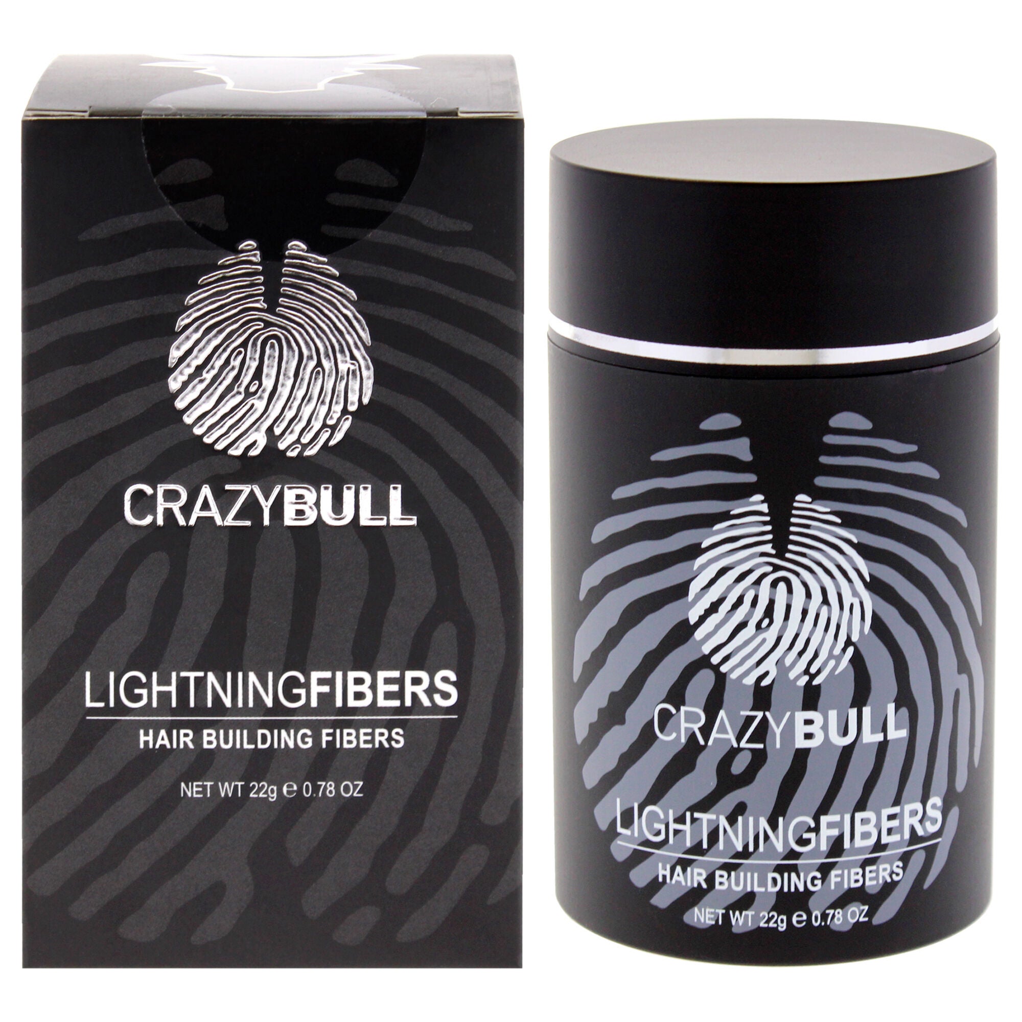 Lightning Hair Building Fibers - 5 Light Brown by Crazy Bull Hair for Men - 0.78 oz Fiber, See Description, hi-res image number 0