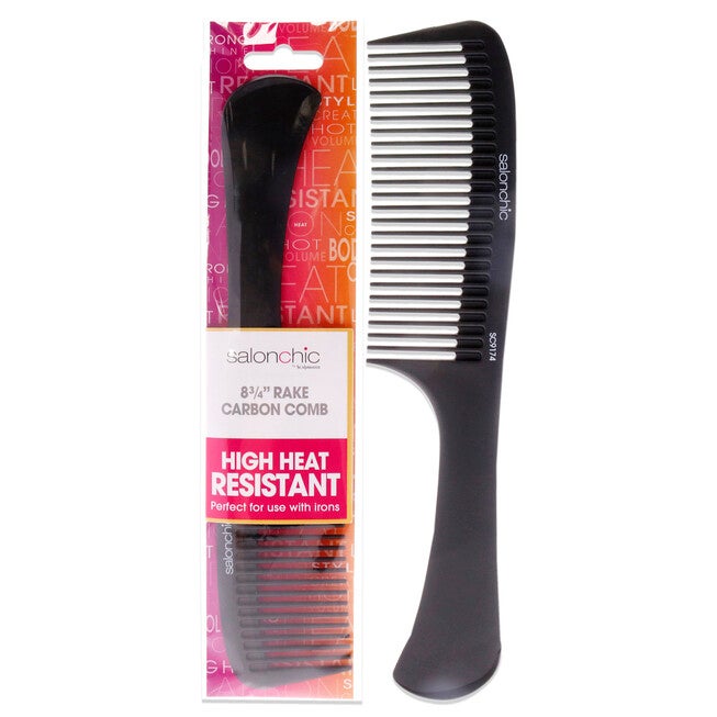 Rake Carbon Comb 8.75 by SalonChic for Unisex - 1 Pc Comb, See Description, hi-res image number 0