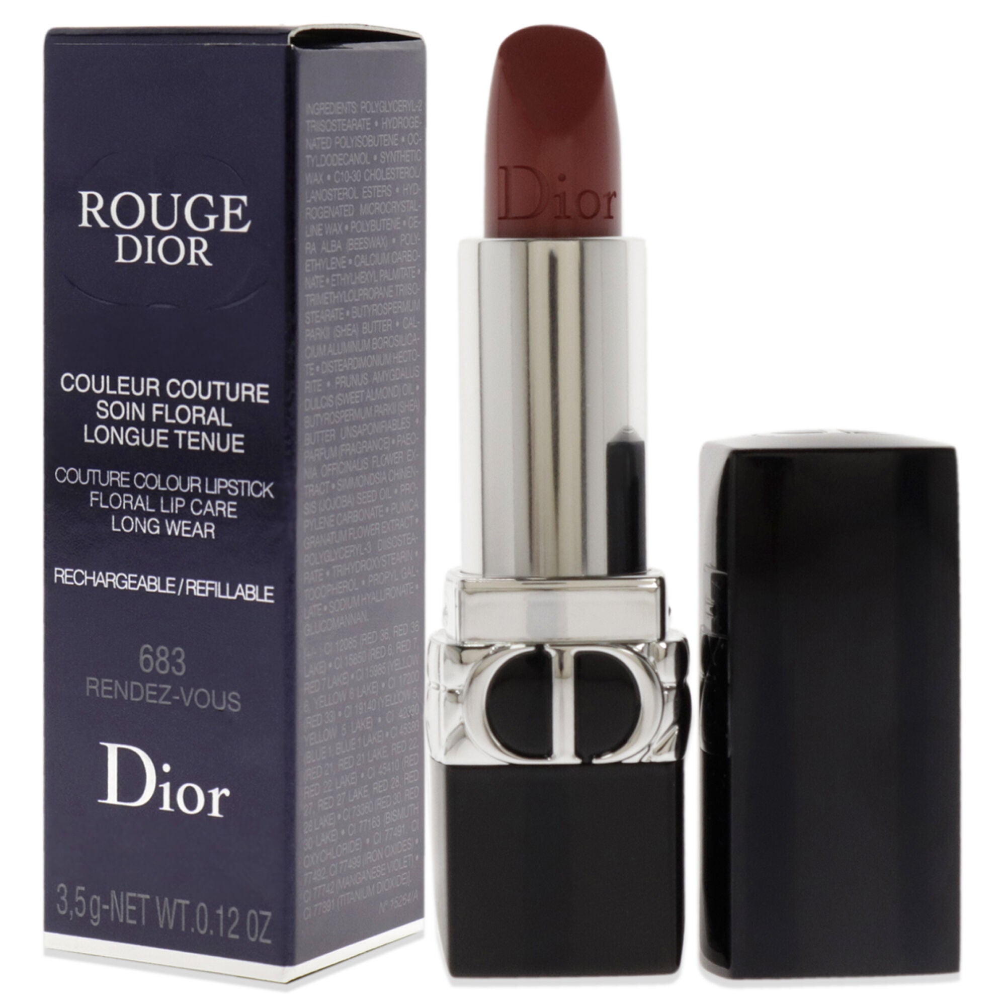 Rouge Dior Couture Lipstick Satin - 683 Rendez-Vous by Christian Dior for Women - 0.12 oz Lipstick (Refillable), See Description, alternate image number 3