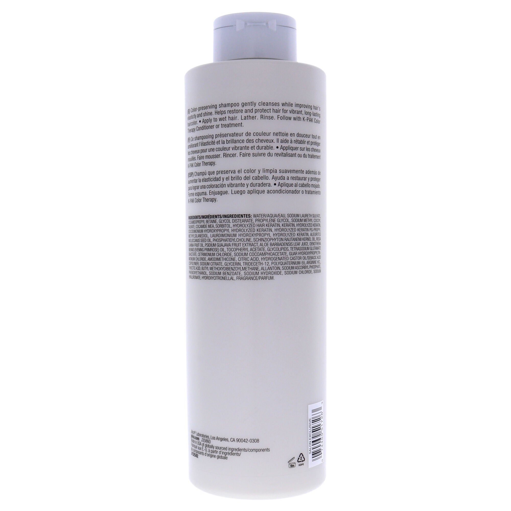 K-Pak Color Therapy Shampoo by Joico for Unisex - 33.8 oz Shampoo, See Description, alternate image number 1