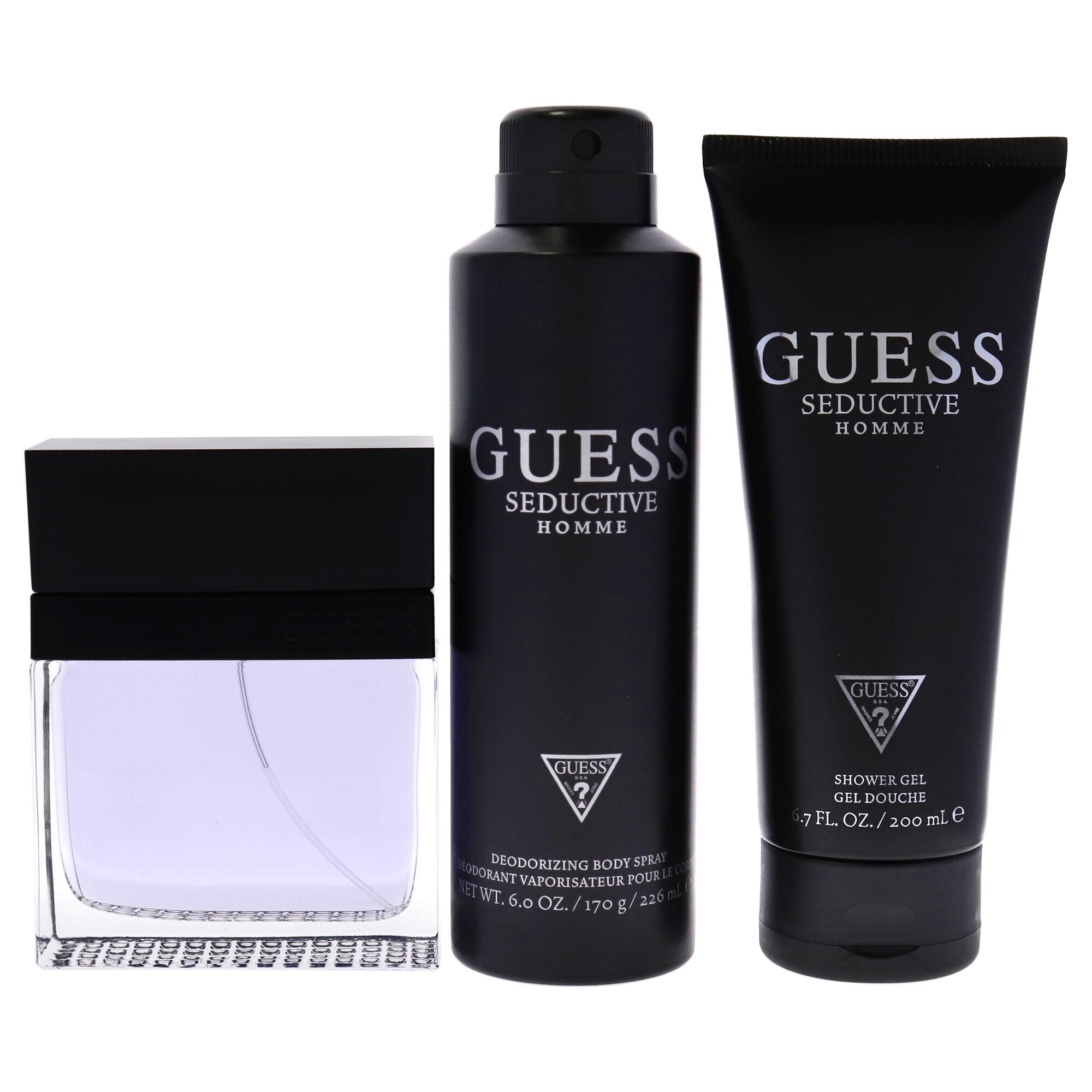 Seductive by Guess for Men - 3 Pc Gift Set 3.4oz EDT Spray, 6oz Deodorizing Body Spray, 6.7oz Shower Gel, , alternate image number 6