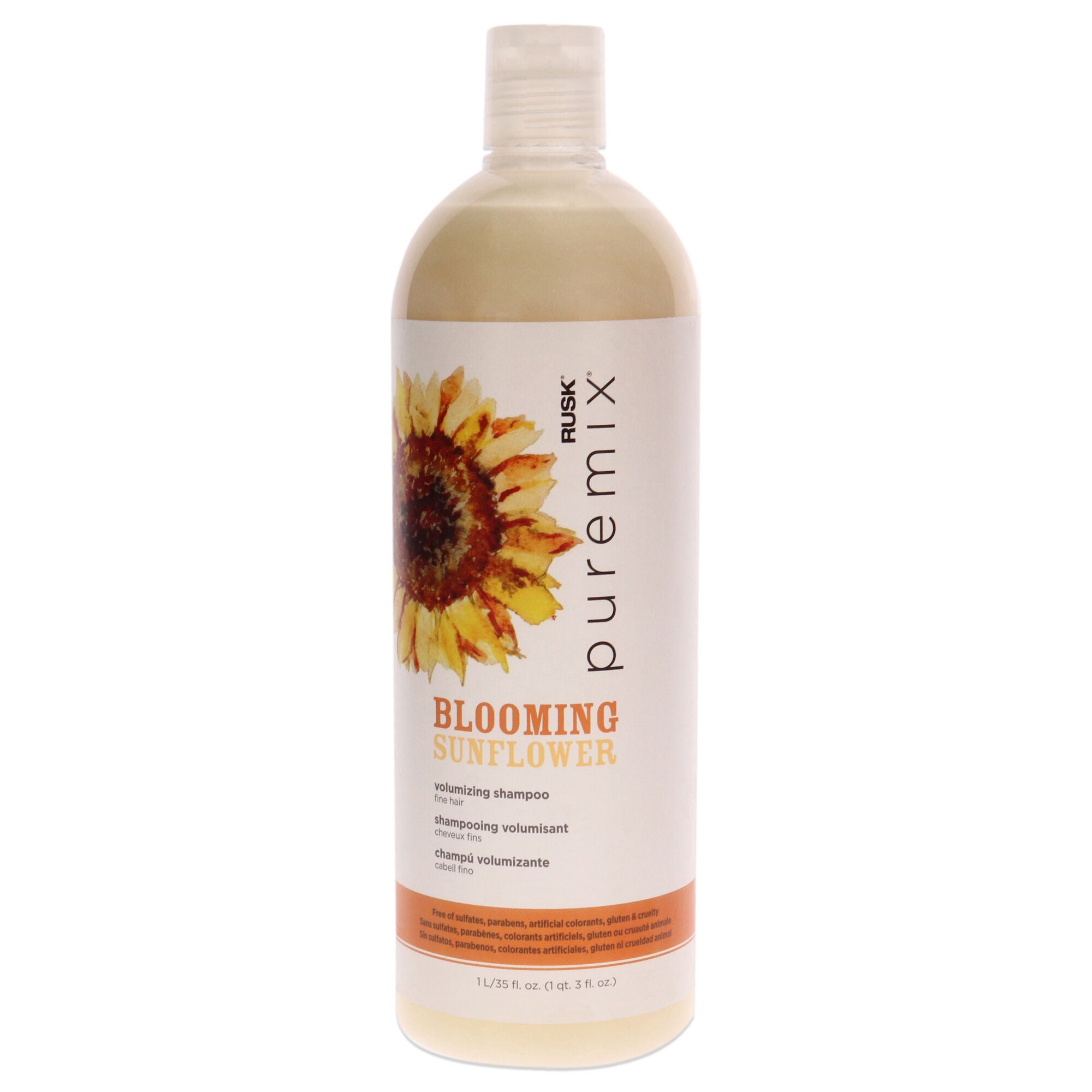 Puremix Blooming Sunflower Volumizing Shampoo - Fine Hair by Rusk for Unisex - 35 oz Shampoo, See Description, hi-res image number 0